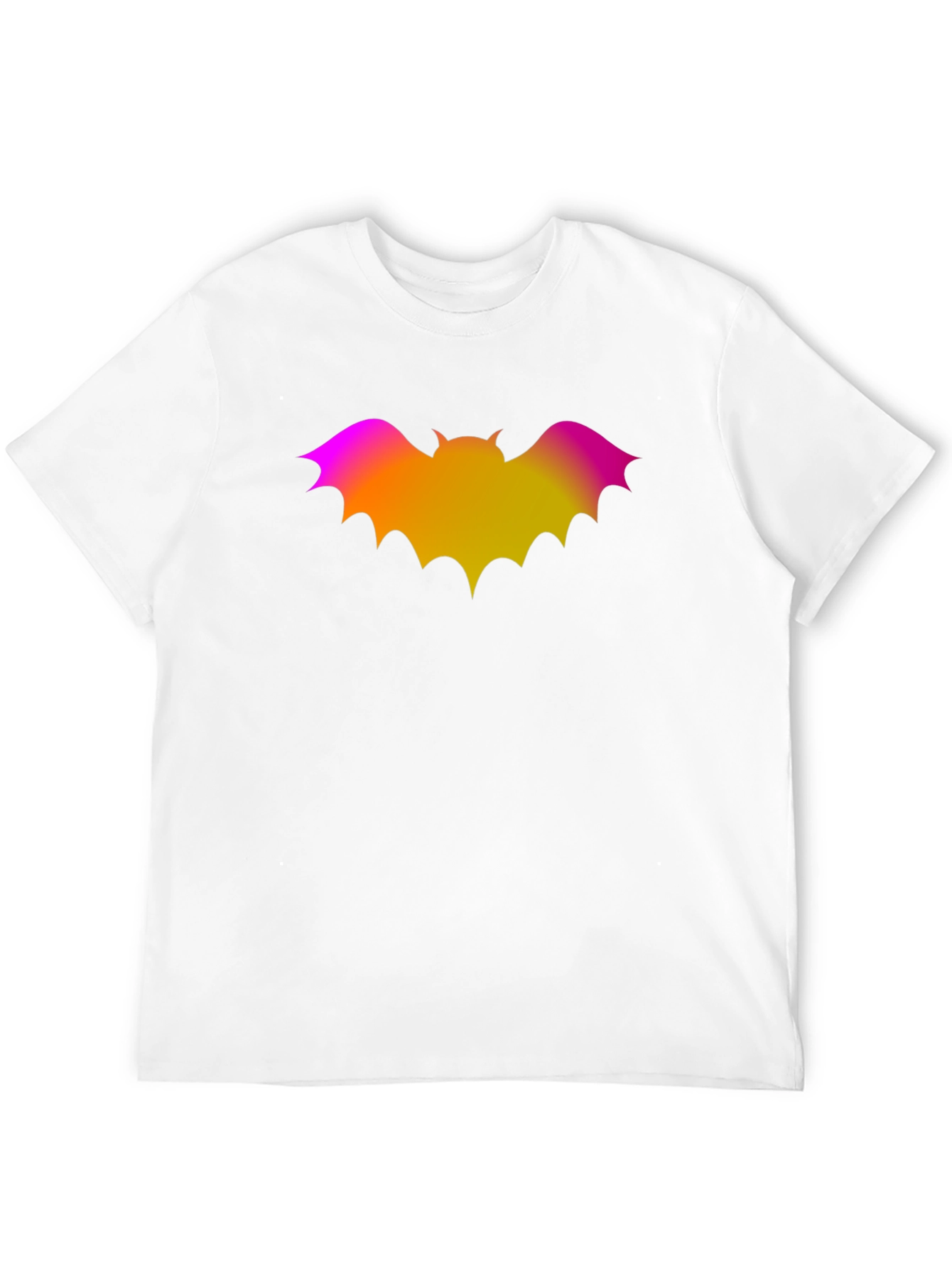 Gradient Bat Graphic Black T-Shirt
