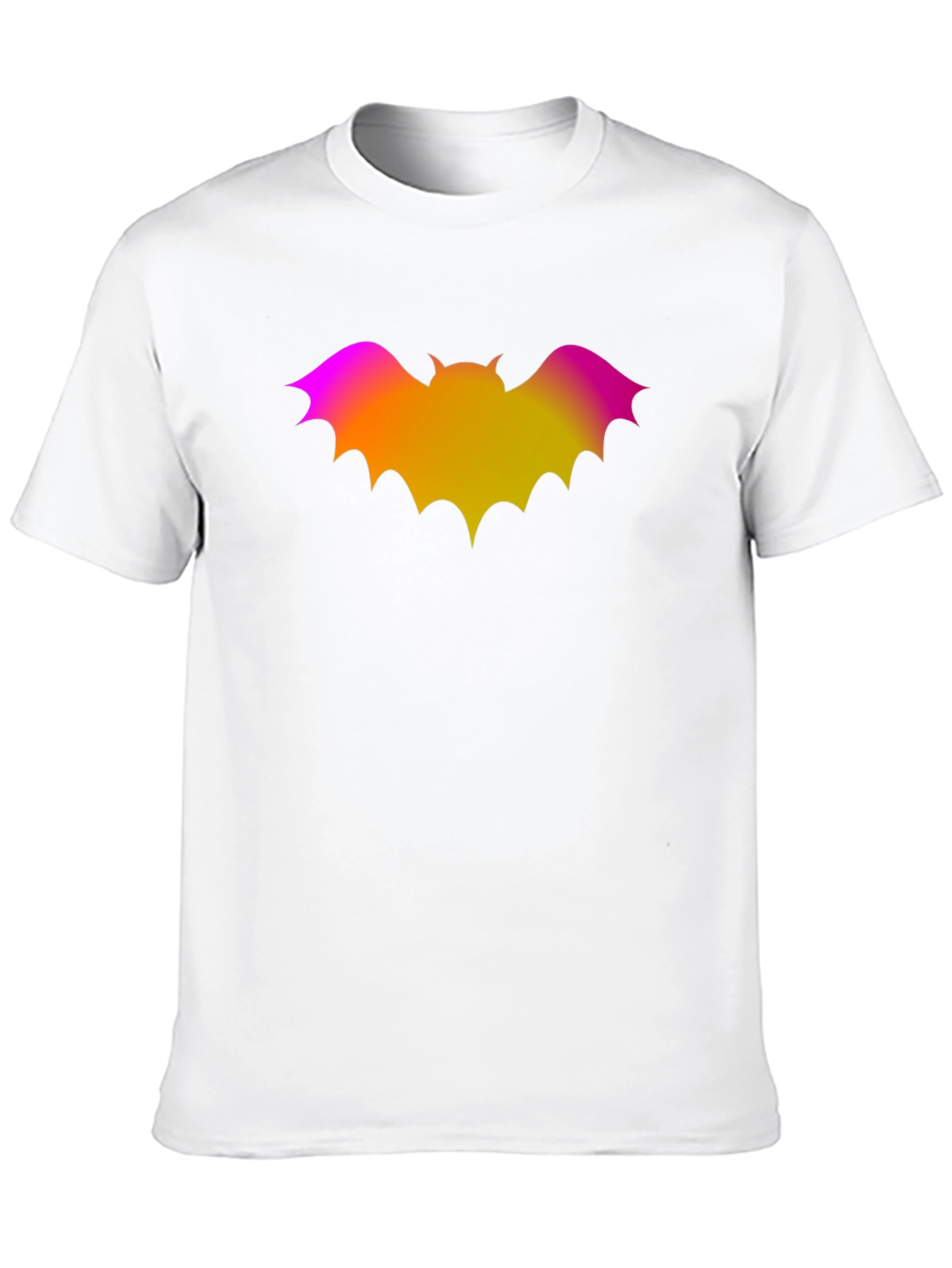 Gradient Bat Graphic Black T-Shirt