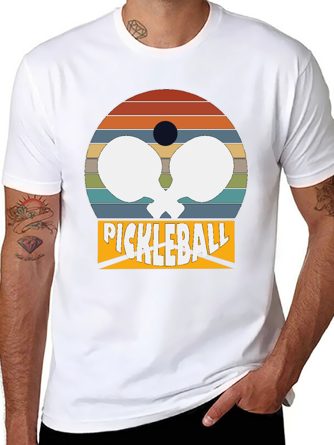 Pickleball Retro Sunset T-Shirt
