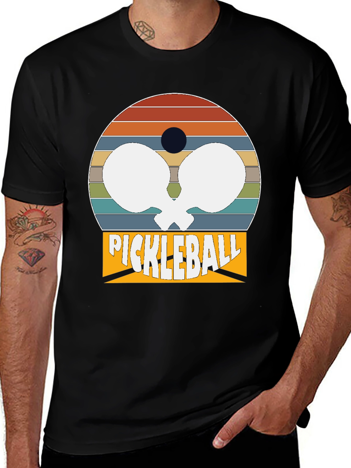 Pickleball Retro Sunset T-Shirt