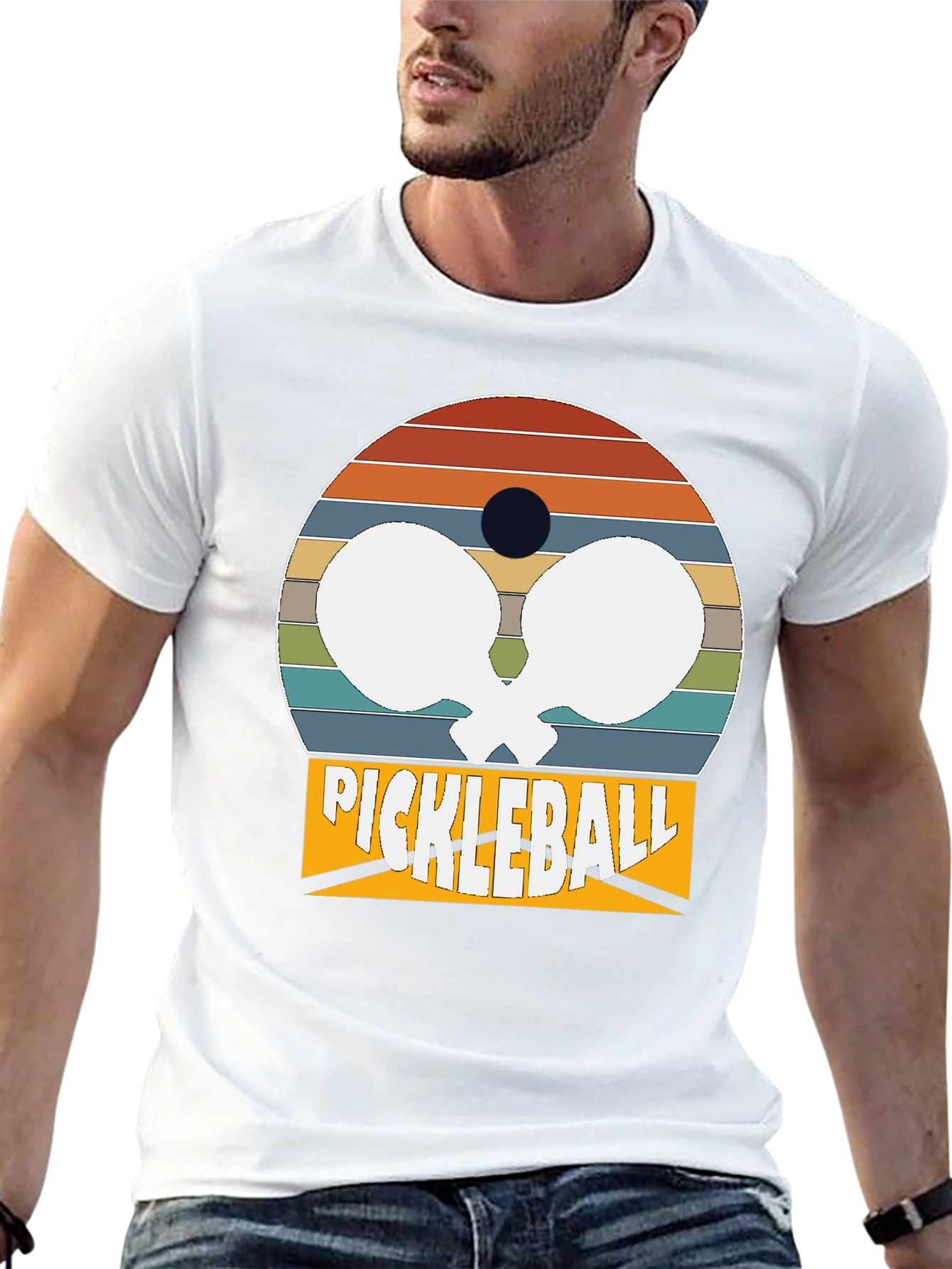 Pickleball Retro Sunset T-Shirt