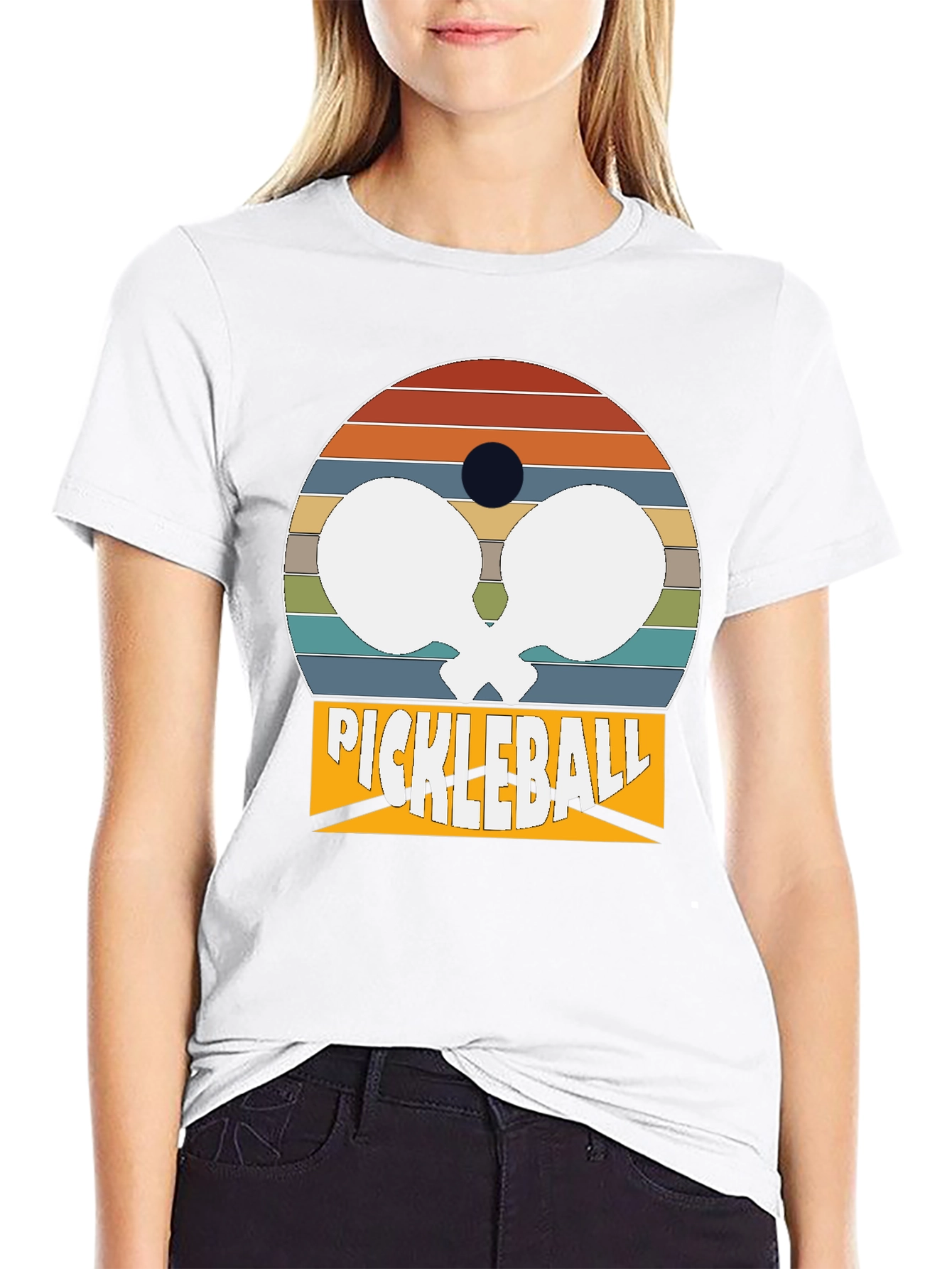 Pickleball Retro Sunset T-Shirt