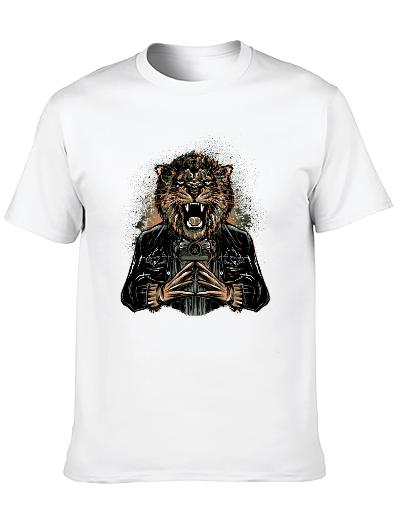 Tiger Biker Graphic Tee - Fierce Style