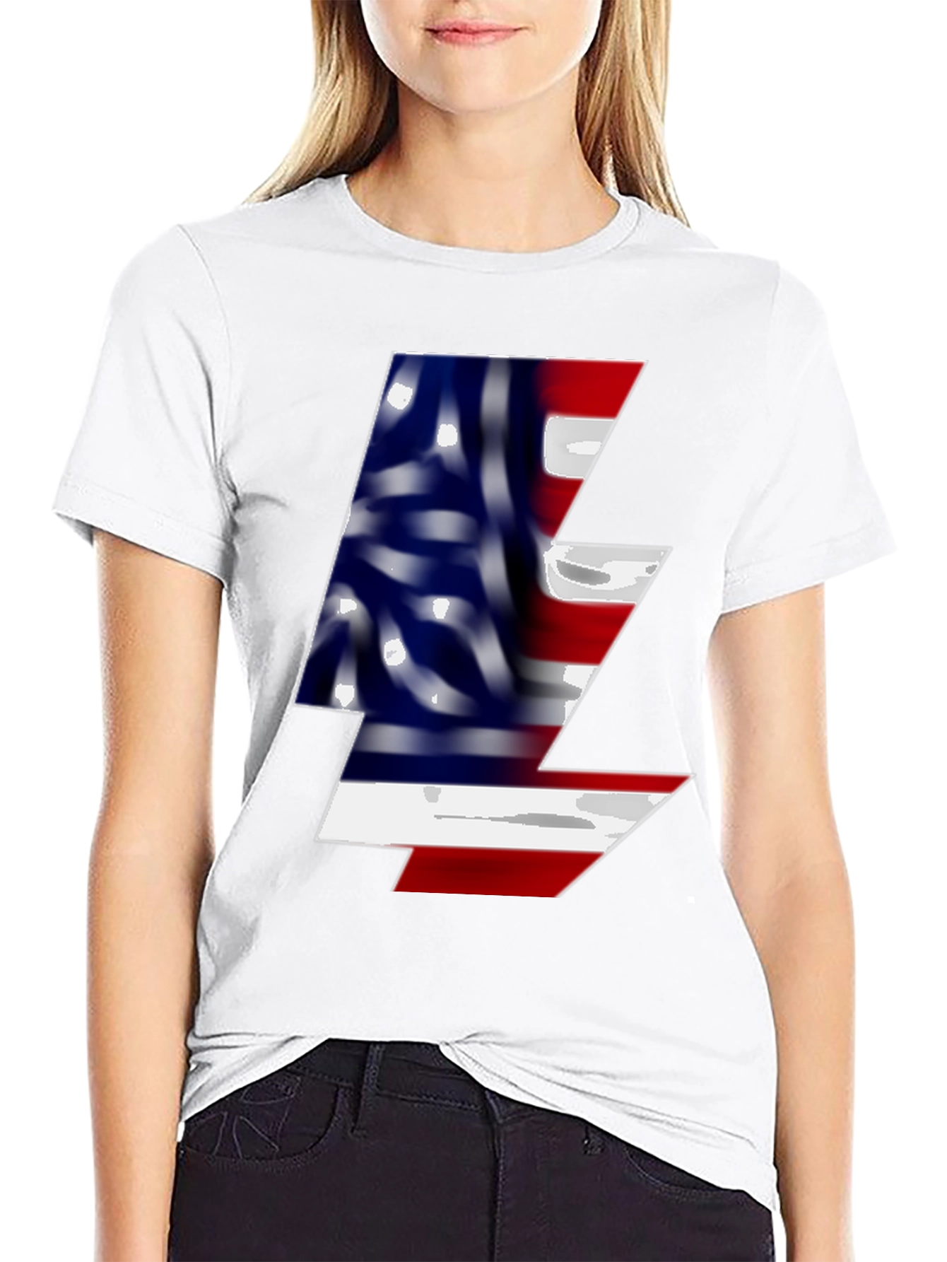 American Flag Lightning Bolt Graphic Tee