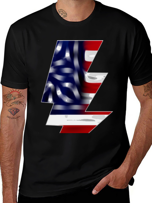 American Flag Lightning Bolt Graphic Tee
