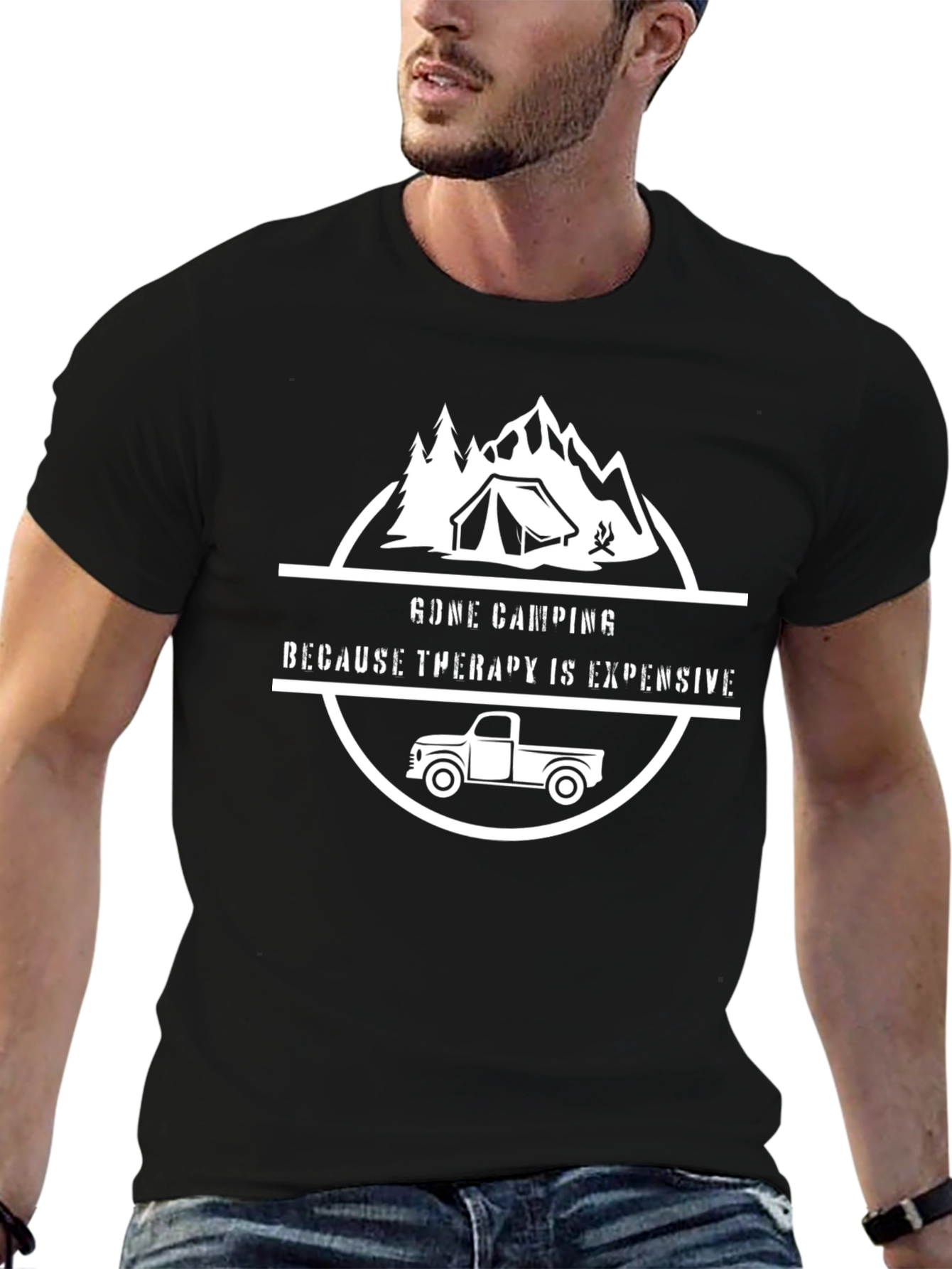 Gone Camping T-Shirt - Therapy is Expensive Tee