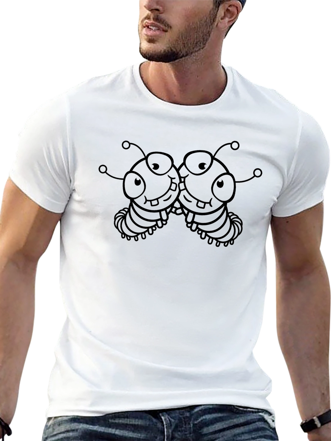 Cartoon Bug Graphic Tee - Soft & Comfy
