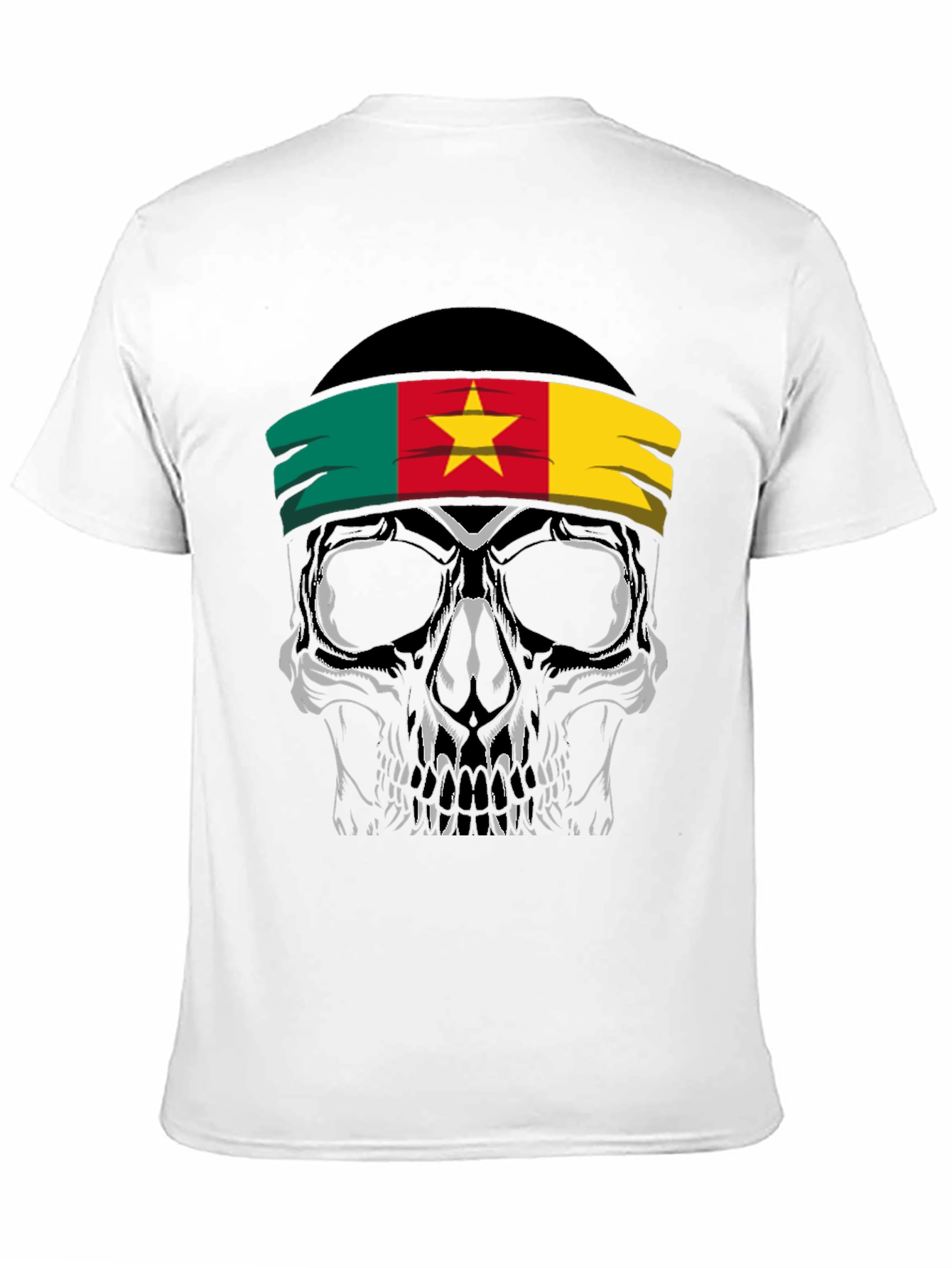 Cameroon Flag Skull Graphic Tee
