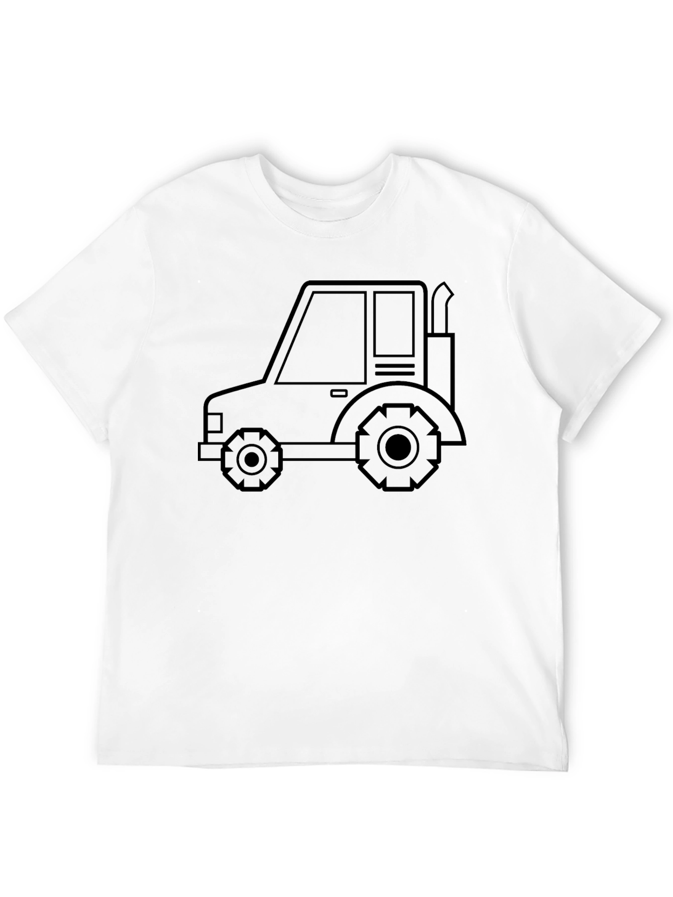 Tractor Graphic Tee - Black Cotton Comfort