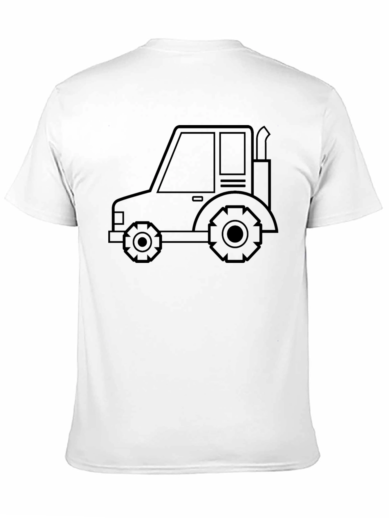 Tractor Graphic Tee - Black Cotton Comfort