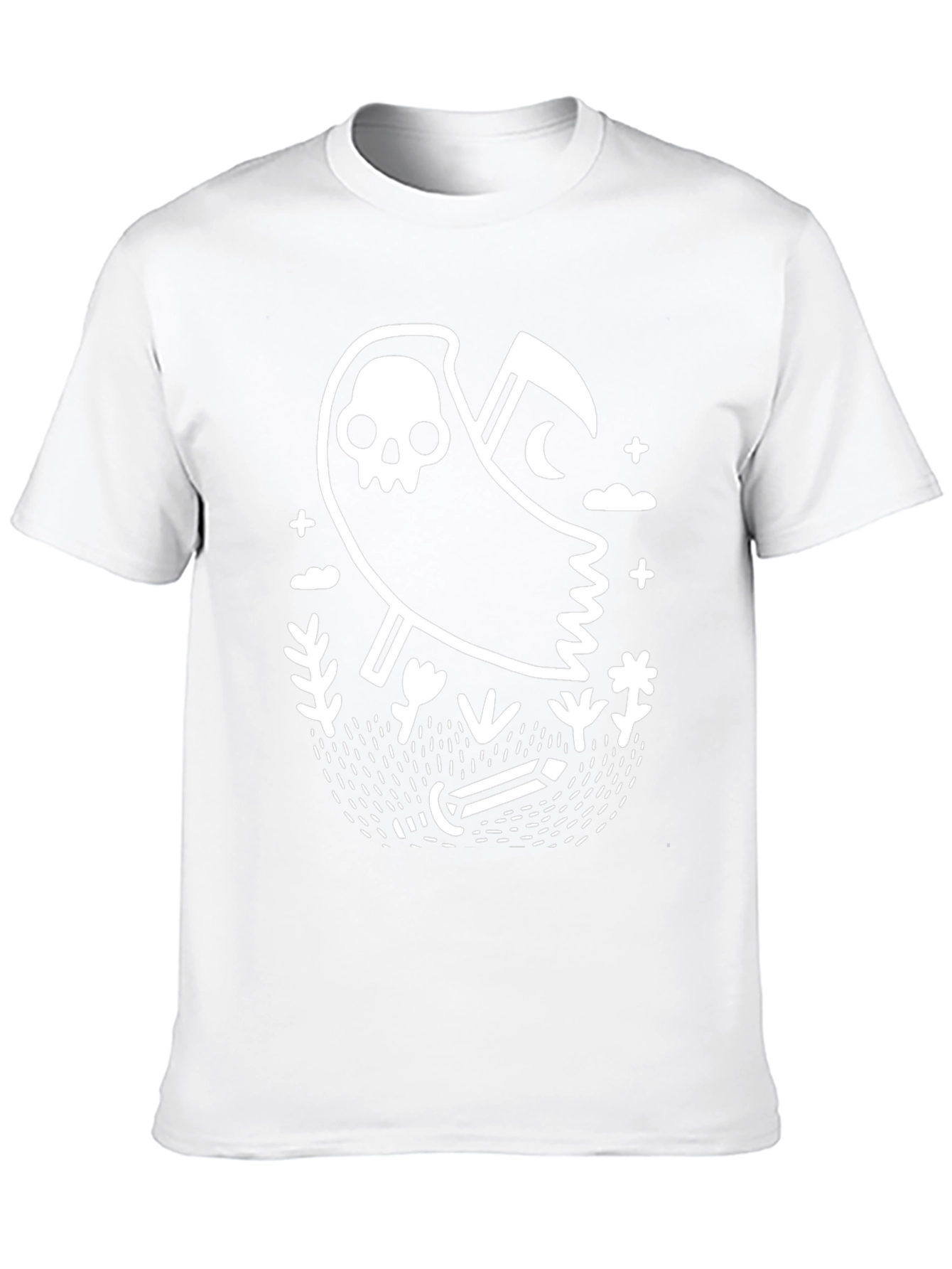 Grim Reaper Graphic Tee - Black Cotton T-Shirt