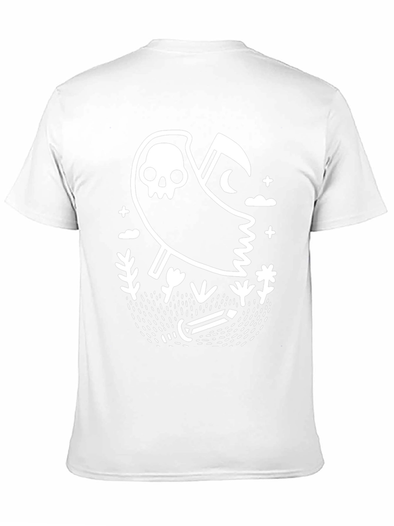 Grim Reaper Graphic Tee - Black Cotton T-Shirt
