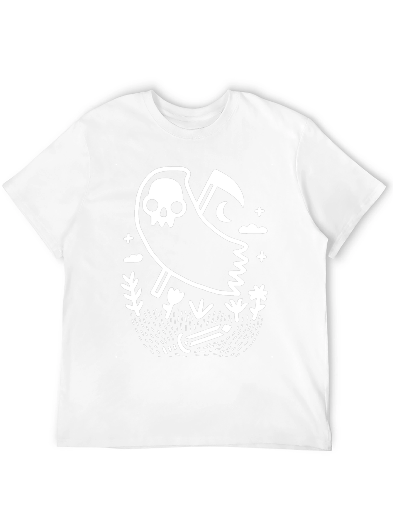 Grim Reaper Graphic Tee - Black Cotton T-Shirt