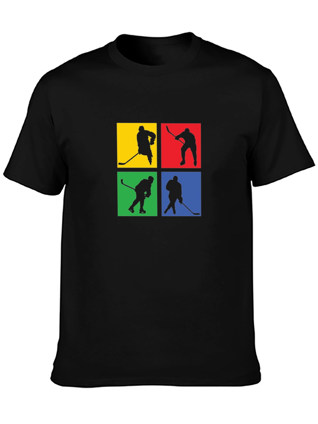 Hockey Silhouette Graphic Tee - Black