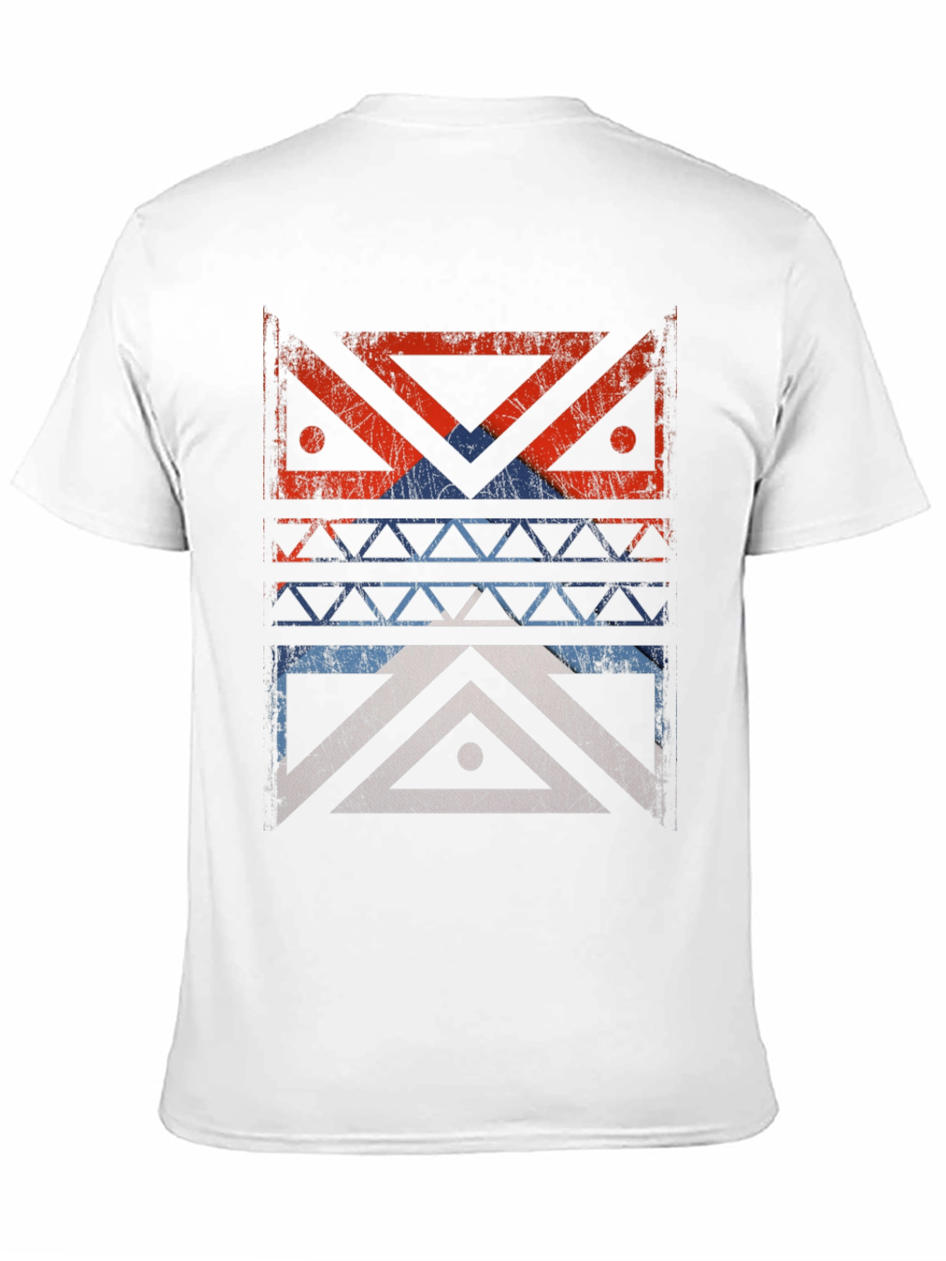 Geometric Tribal Design Black T-Shirt