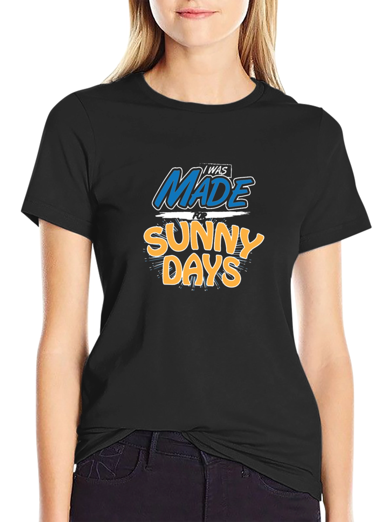 Made for Sunny Days Graphic T-Shirt - Black