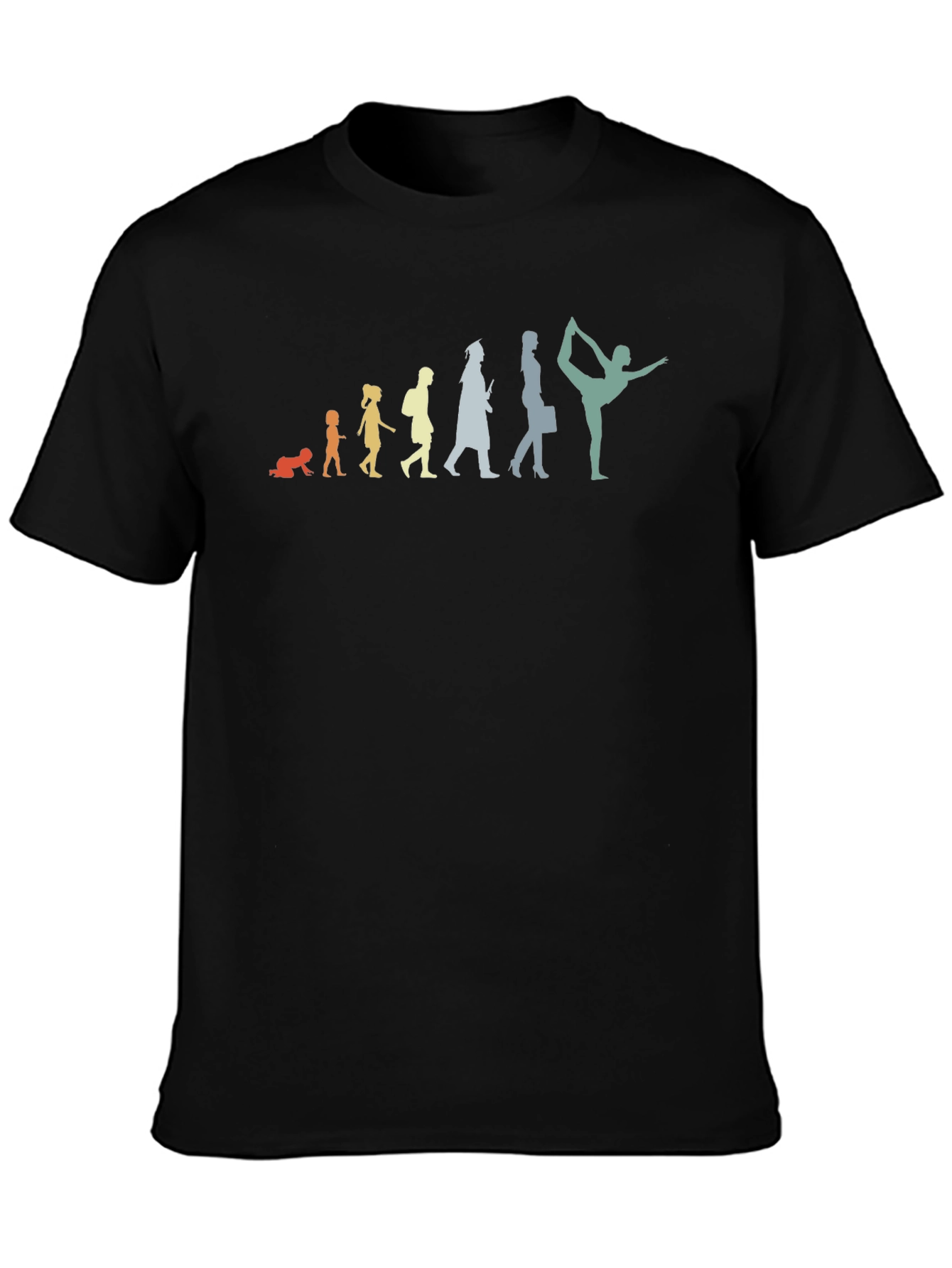 Evolution of Woman Black T-Shirt