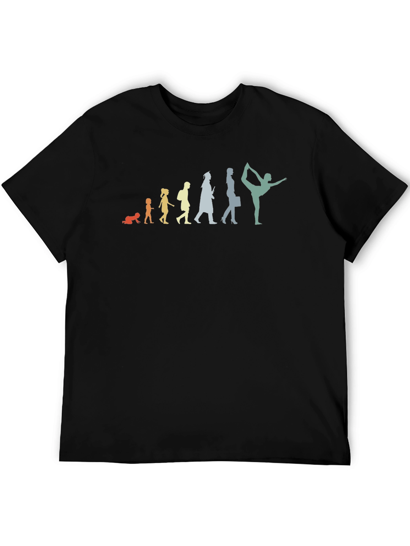 Evolution of Woman Black T-Shirt