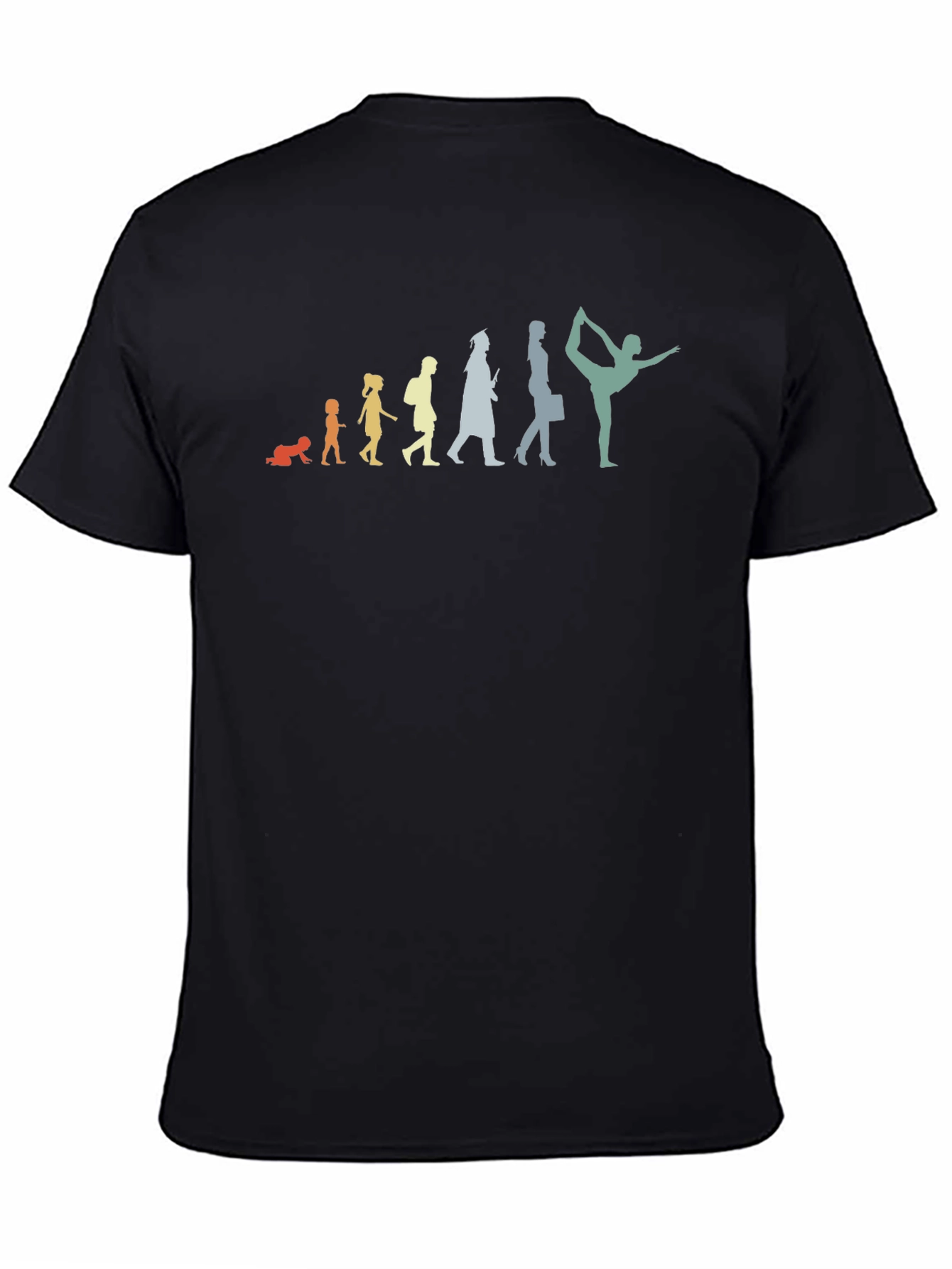 Evolution of Woman Black T-Shirt