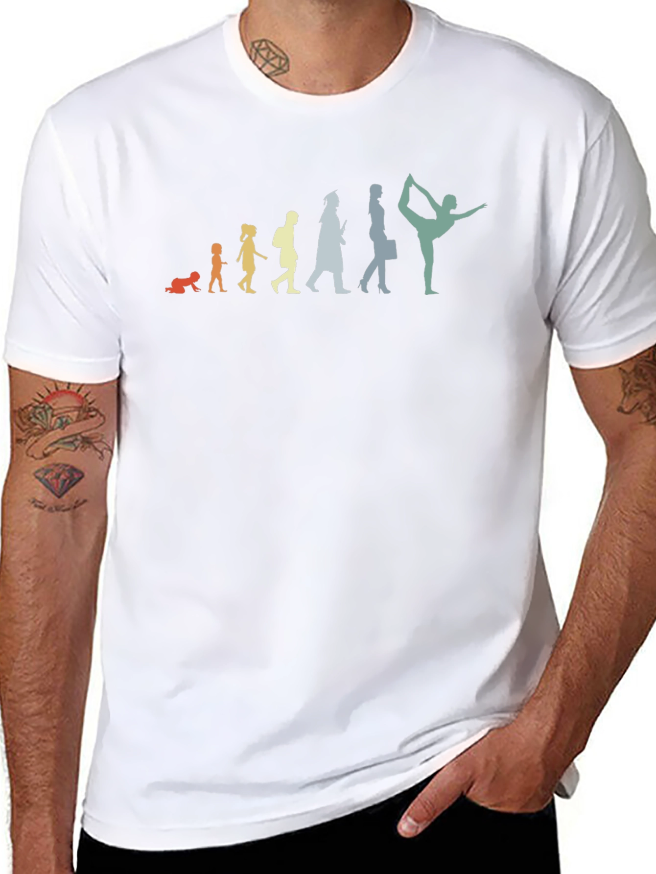 Evolution of Woman Black T-Shirt