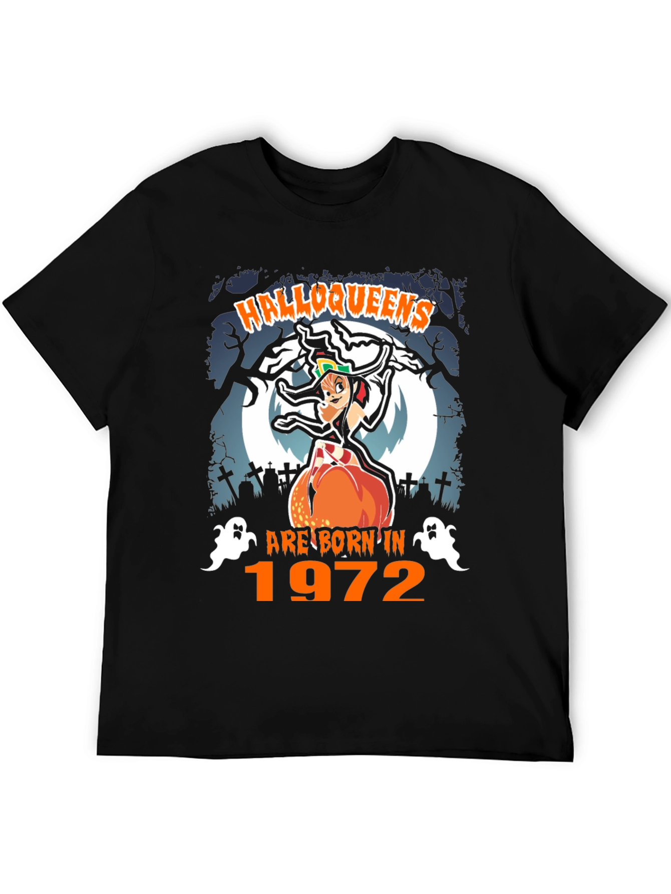 Halloween Birthday T-Shirt - Halloqueens Born in 1972