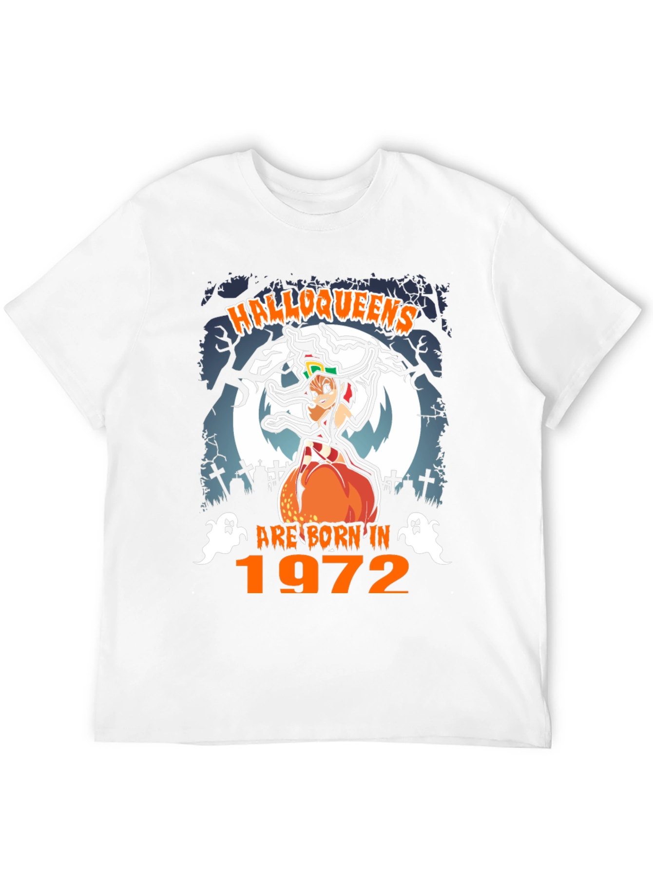 Halloween Birthday T-Shirt - Halloqueens Born in 1972