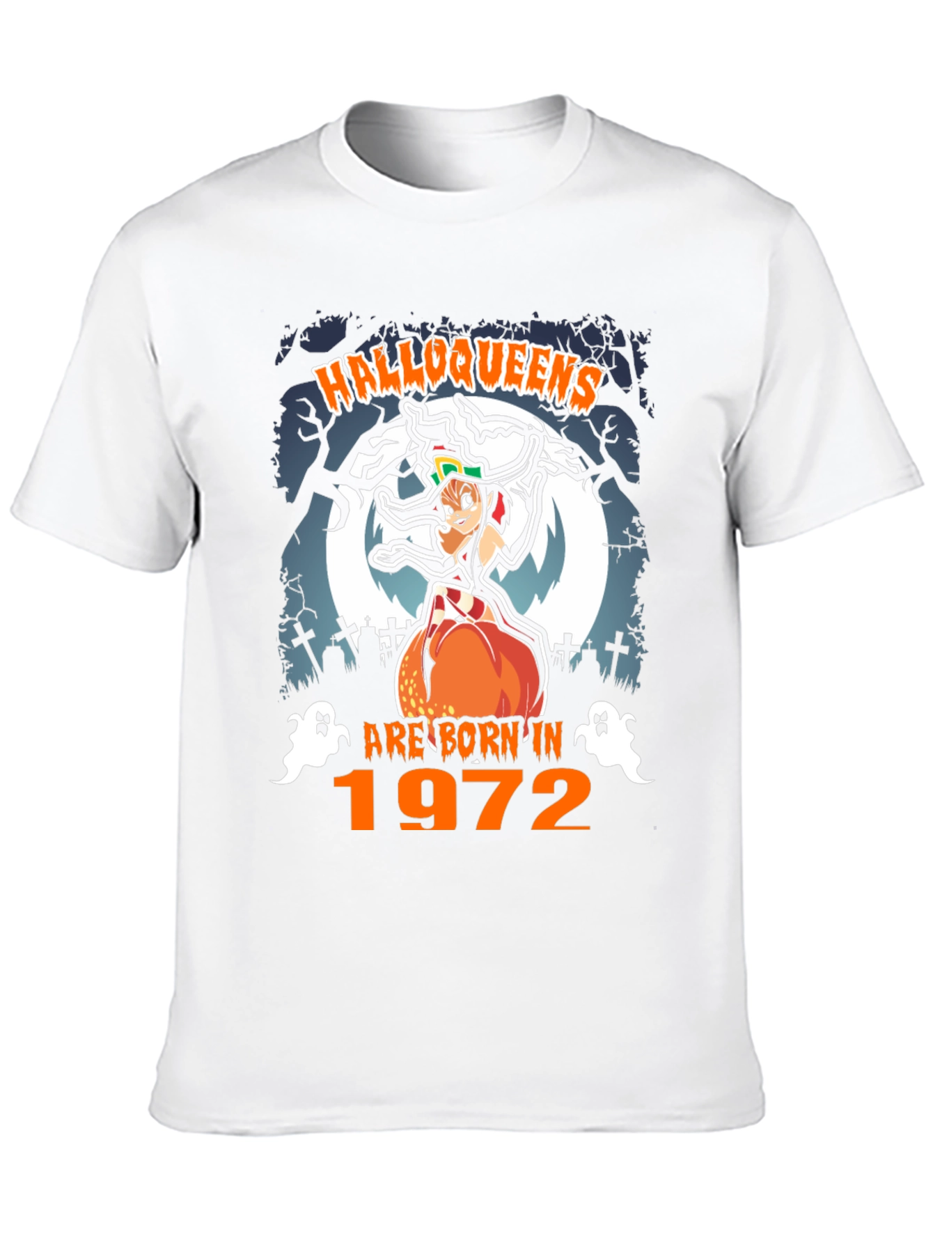 Halloween Birthday T-Shirt - Halloqueens Born in 1972