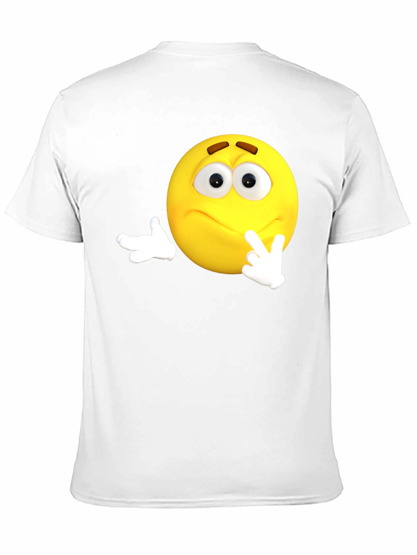 Thinking Emoji Black T-Shirt
