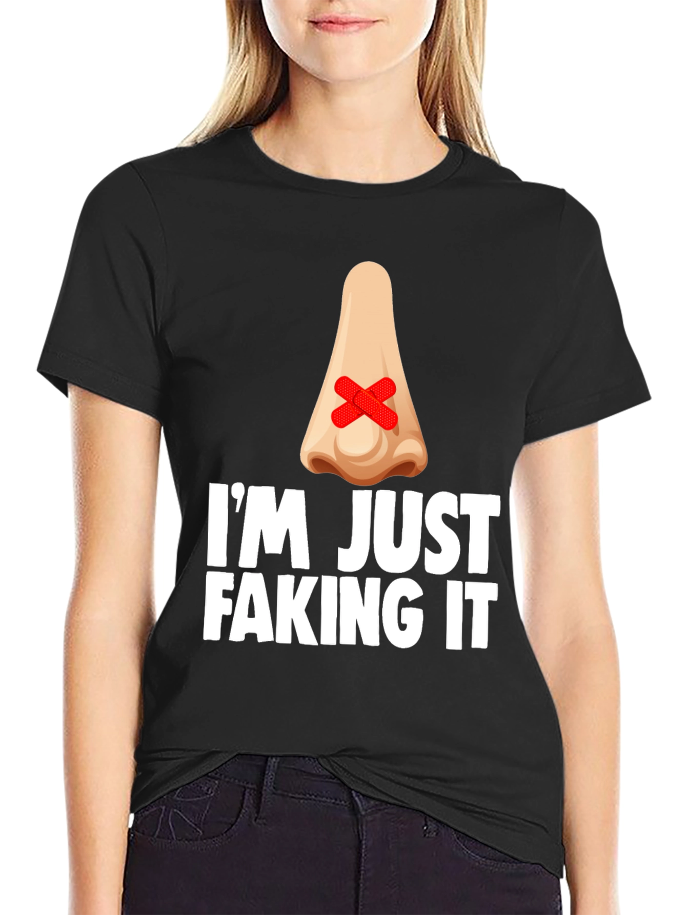Im Just Faking It T-Shirt - Funny Graphic Tee
