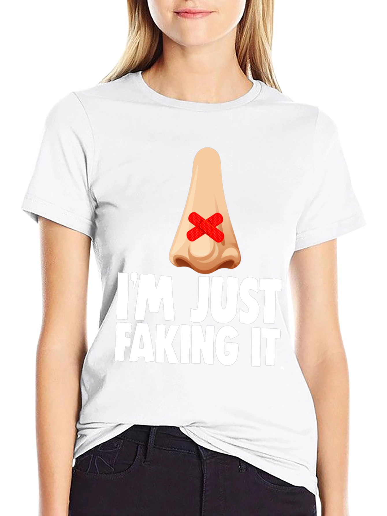 Im Just Faking It T-Shirt - Funny Graphic Tee