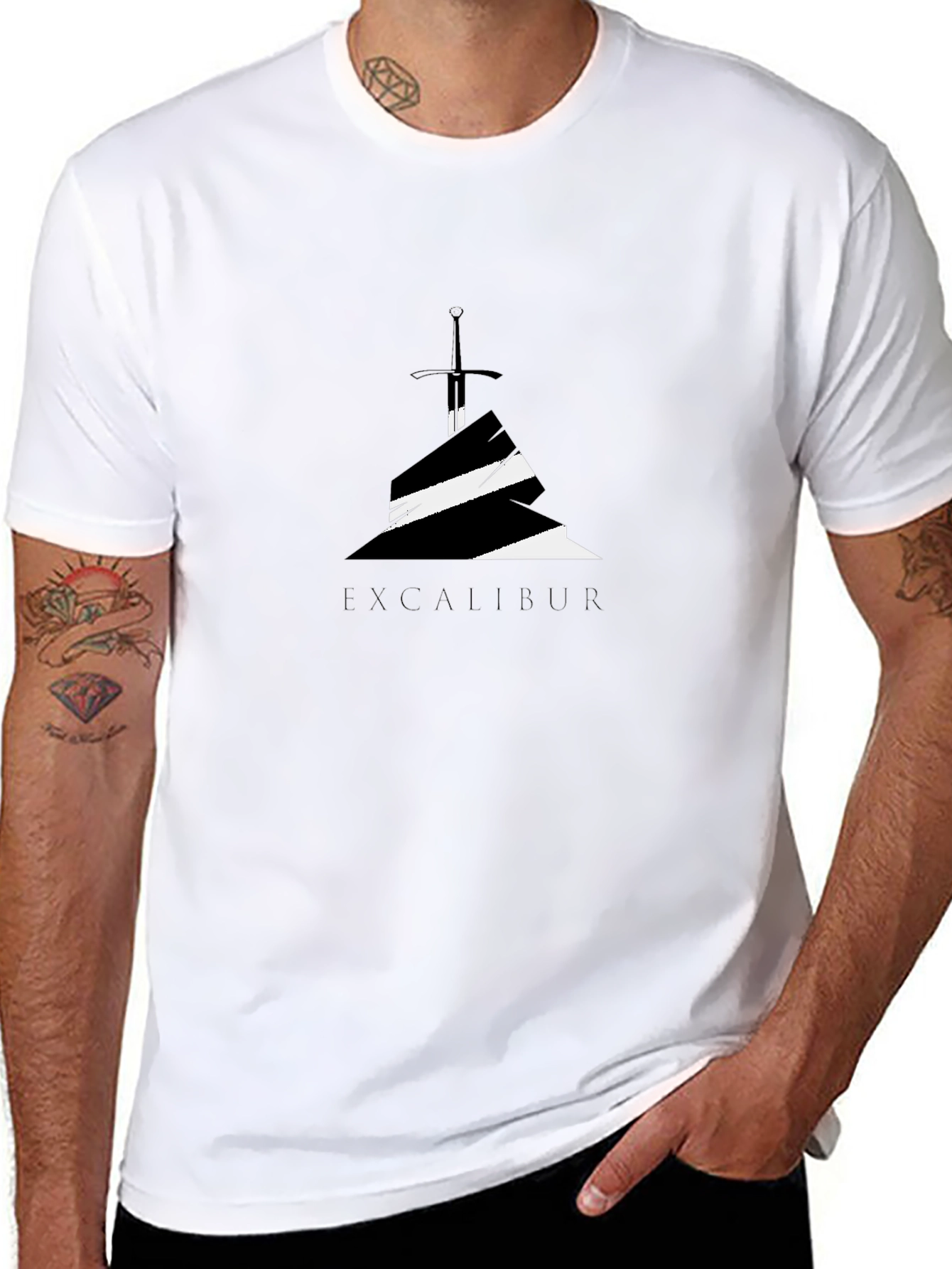 Excalibur Graphic T-Shirt - Black Cotton Tee