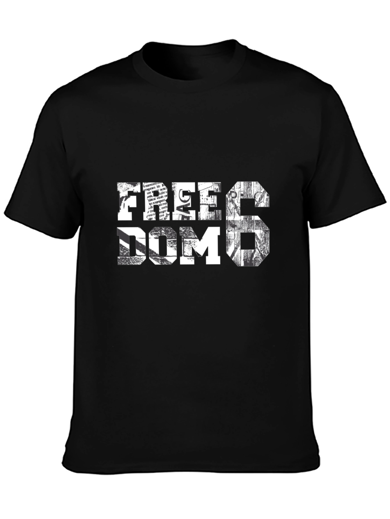 Freedom Graphic Print Mens Black T-Shirt