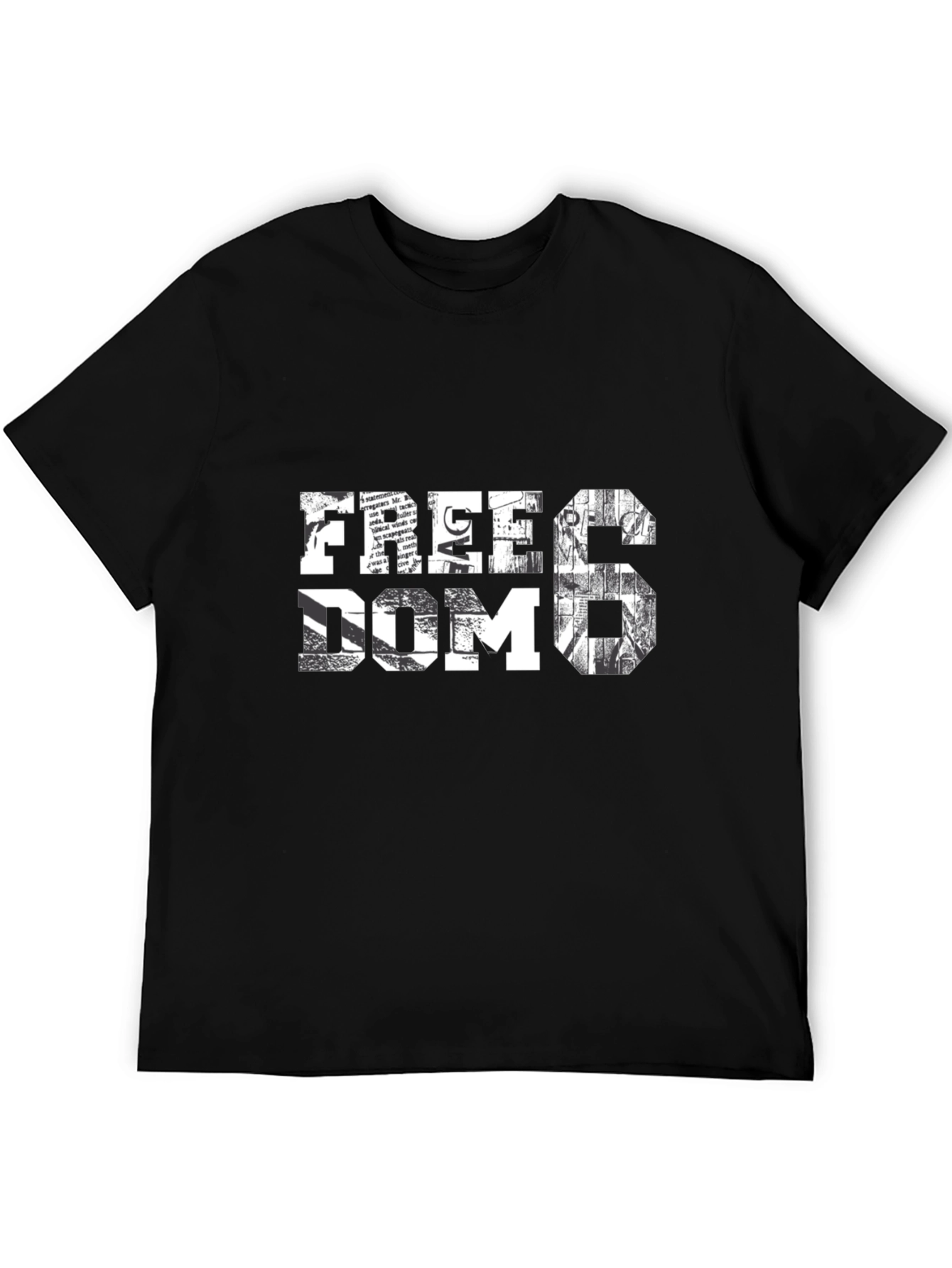 Freedom Graphic Print Mens Black T-Shirt