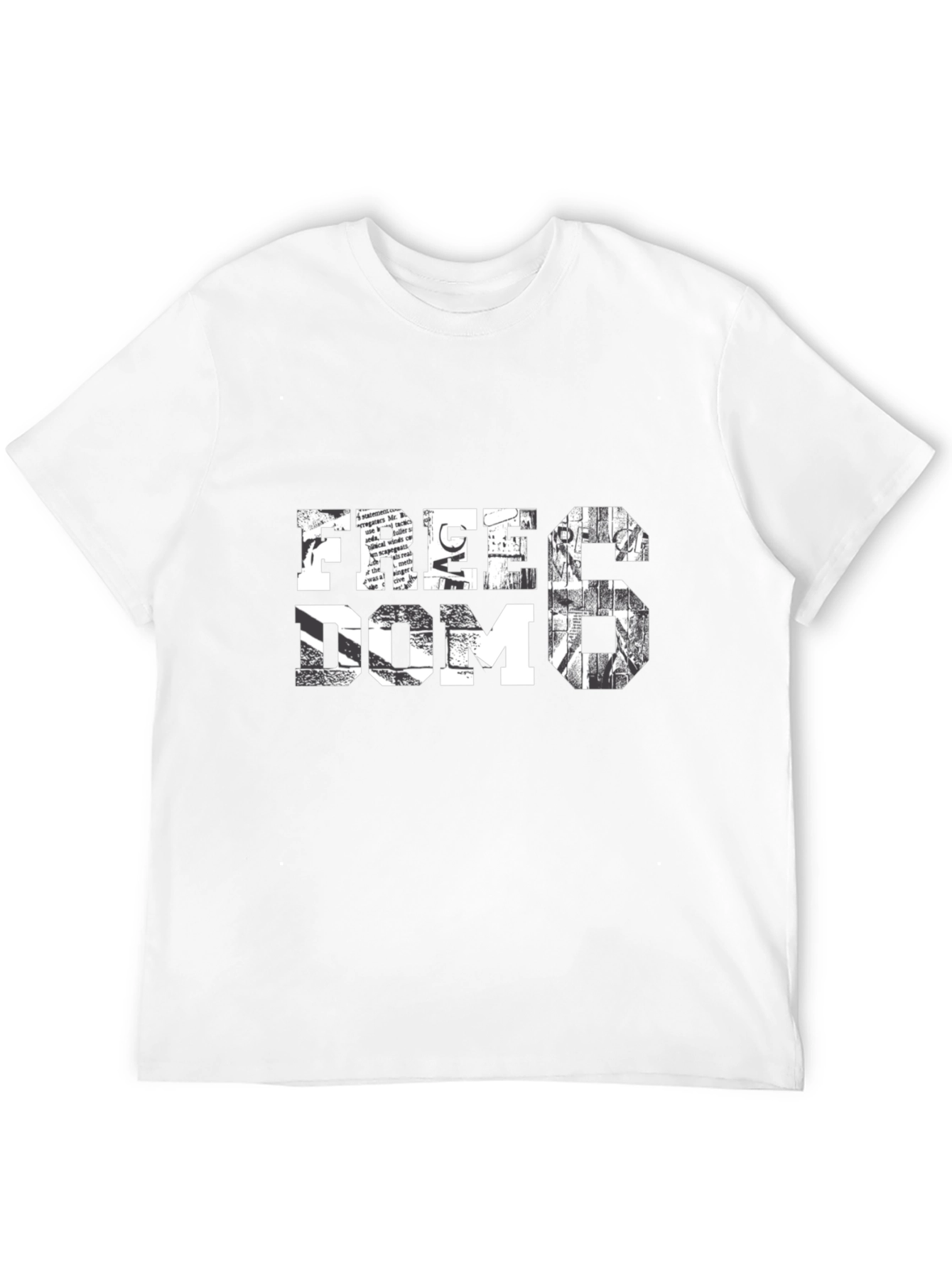 Freedom Graphic Print Mens Black T-Shirt