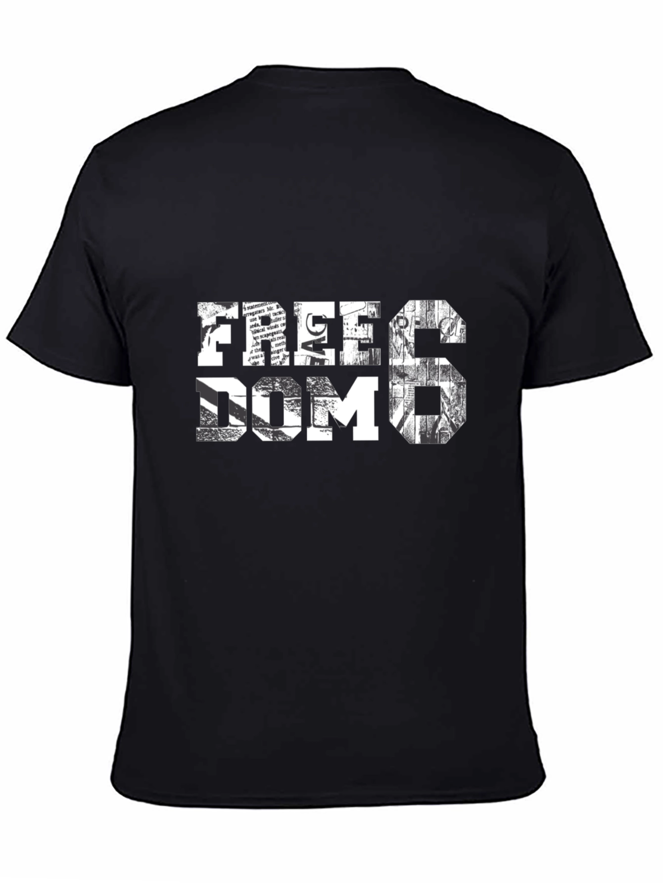 Freedom Graphic Print Mens Black T-Shirt