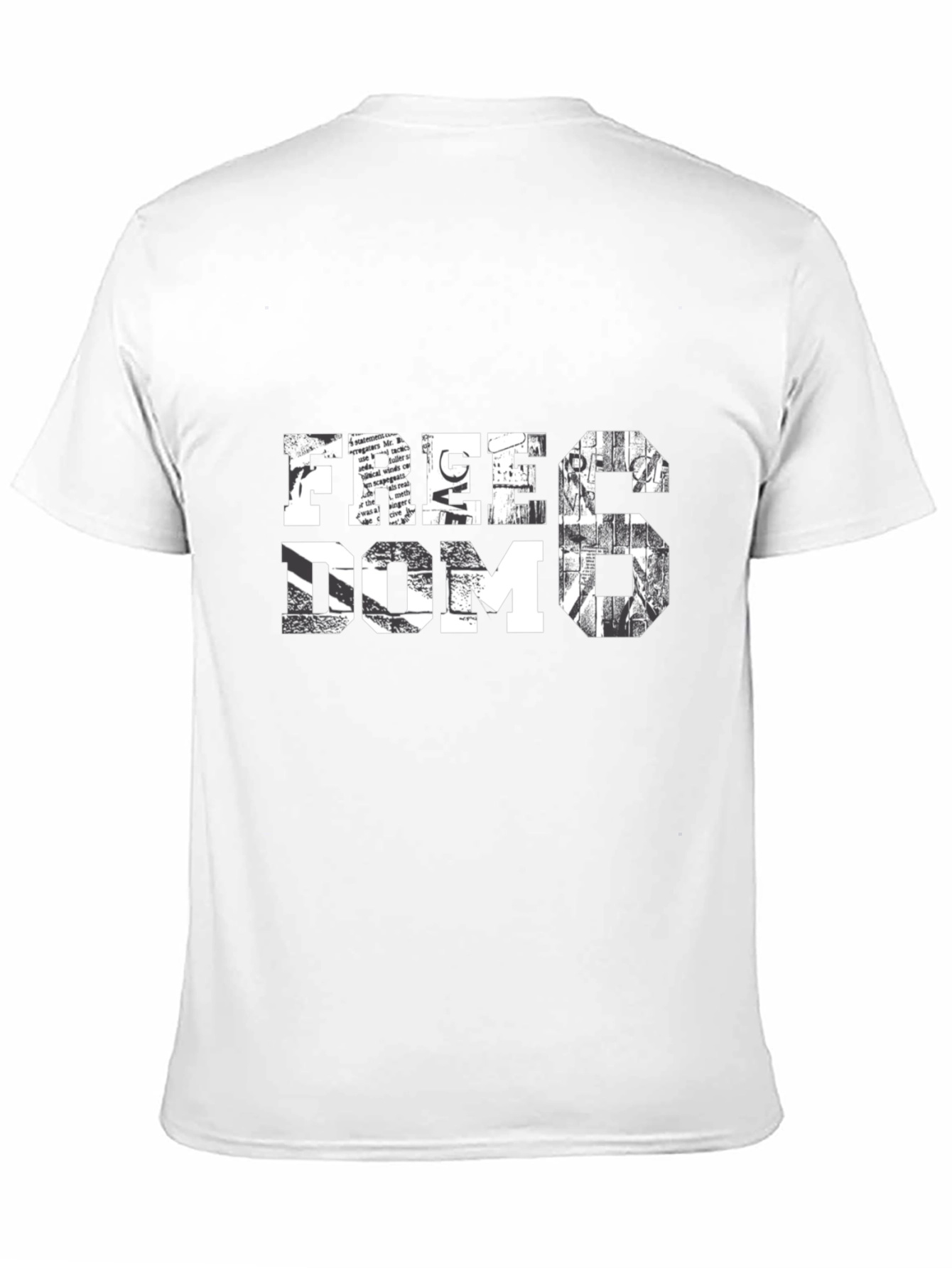 Freedom Graphic Print Mens Black T-Shirt