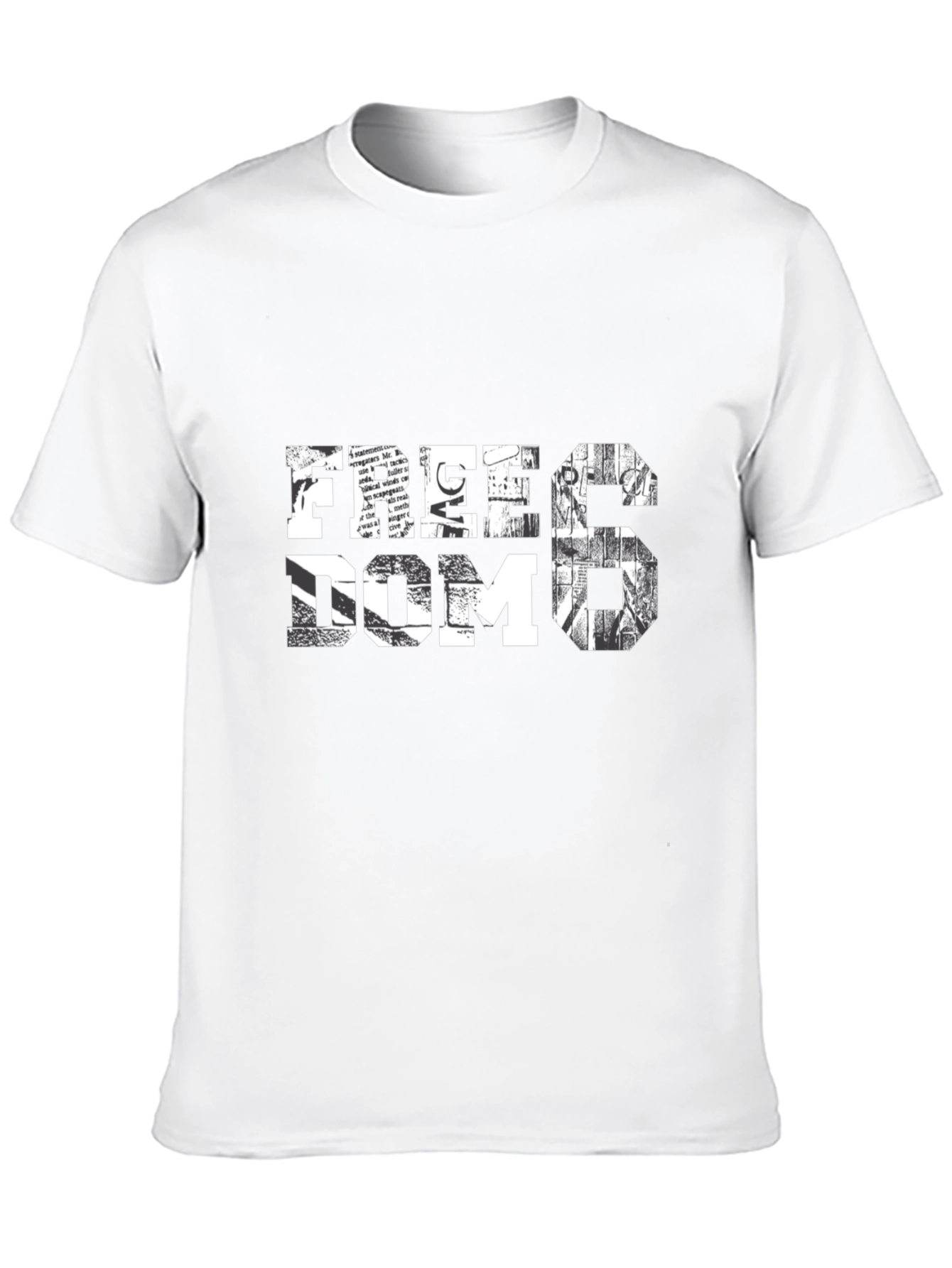 Freedom Graphic Print Mens Black T-Shirt