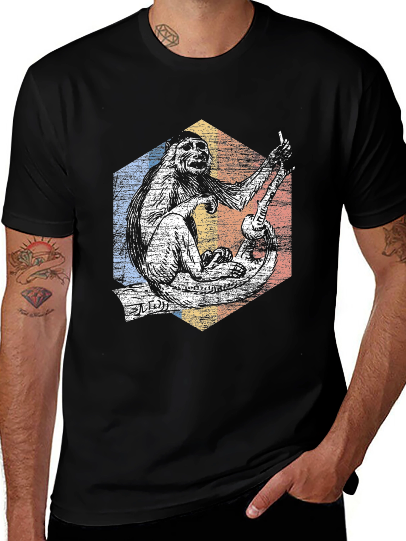 Sasquatch Guitarist Graphic Tee
