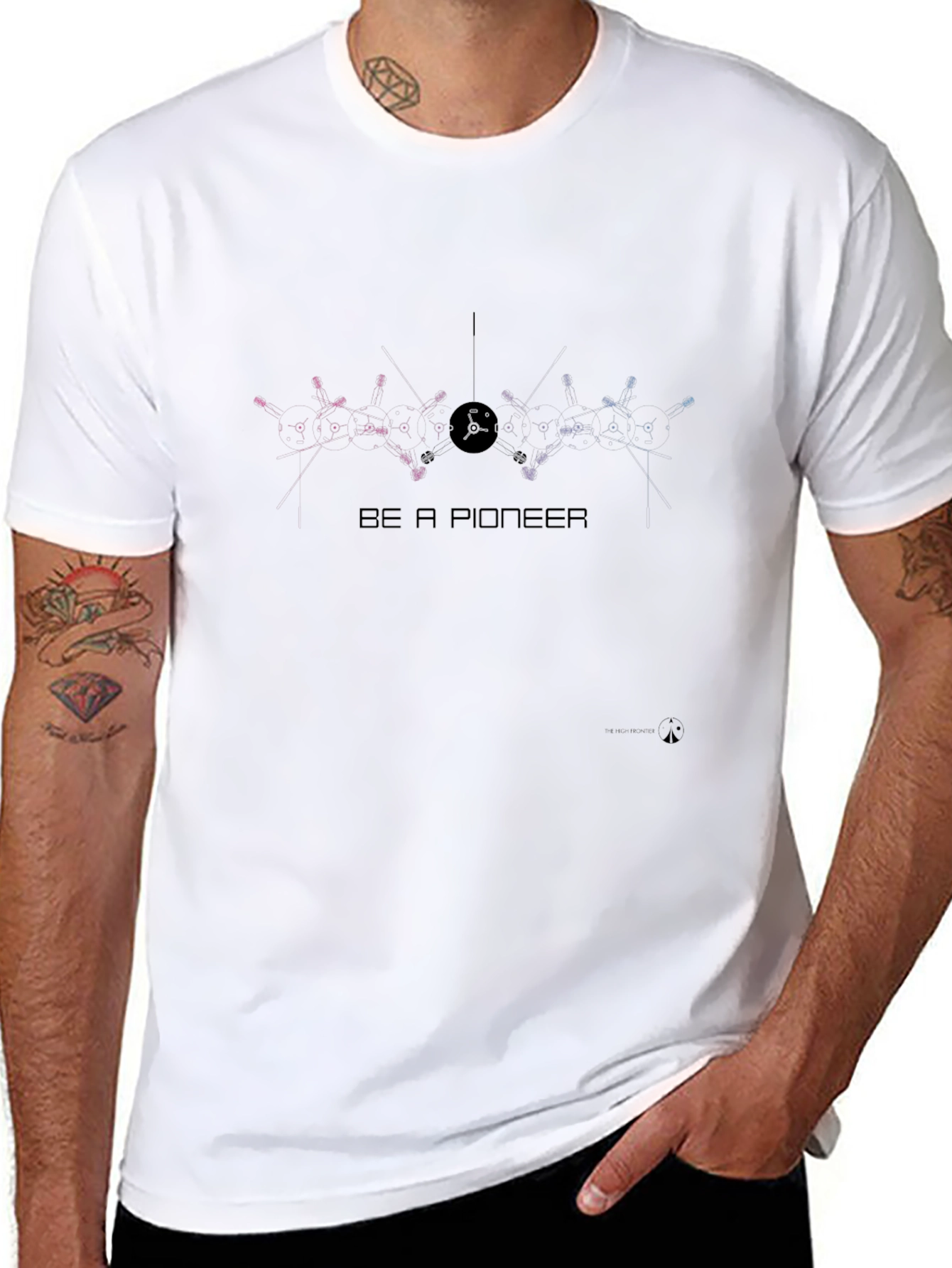 Be A Pioneer Graphic Tee - Stylish Black T-Shirt