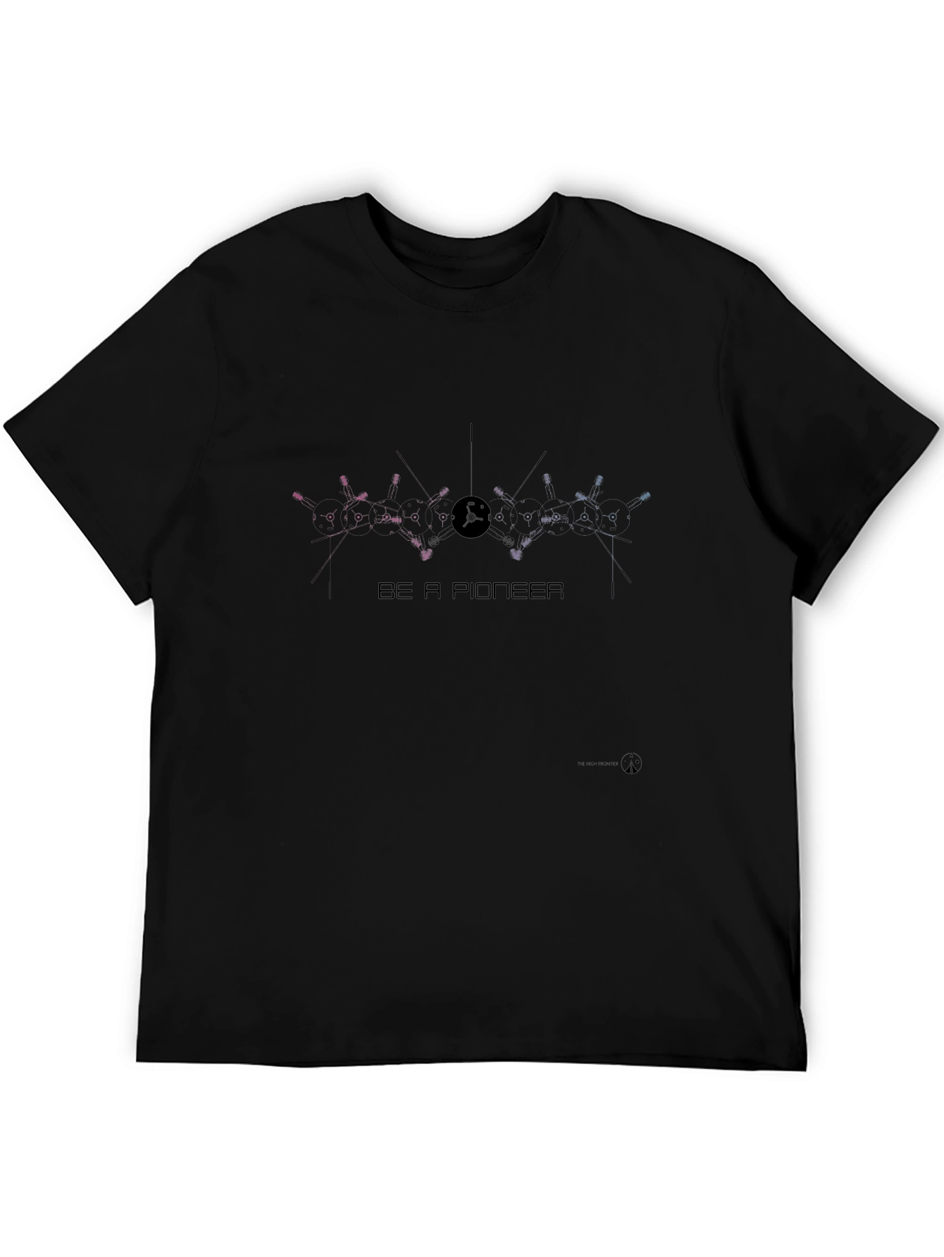 Be A Pioneer Graphic Tee - Stylish Black T-Shirt