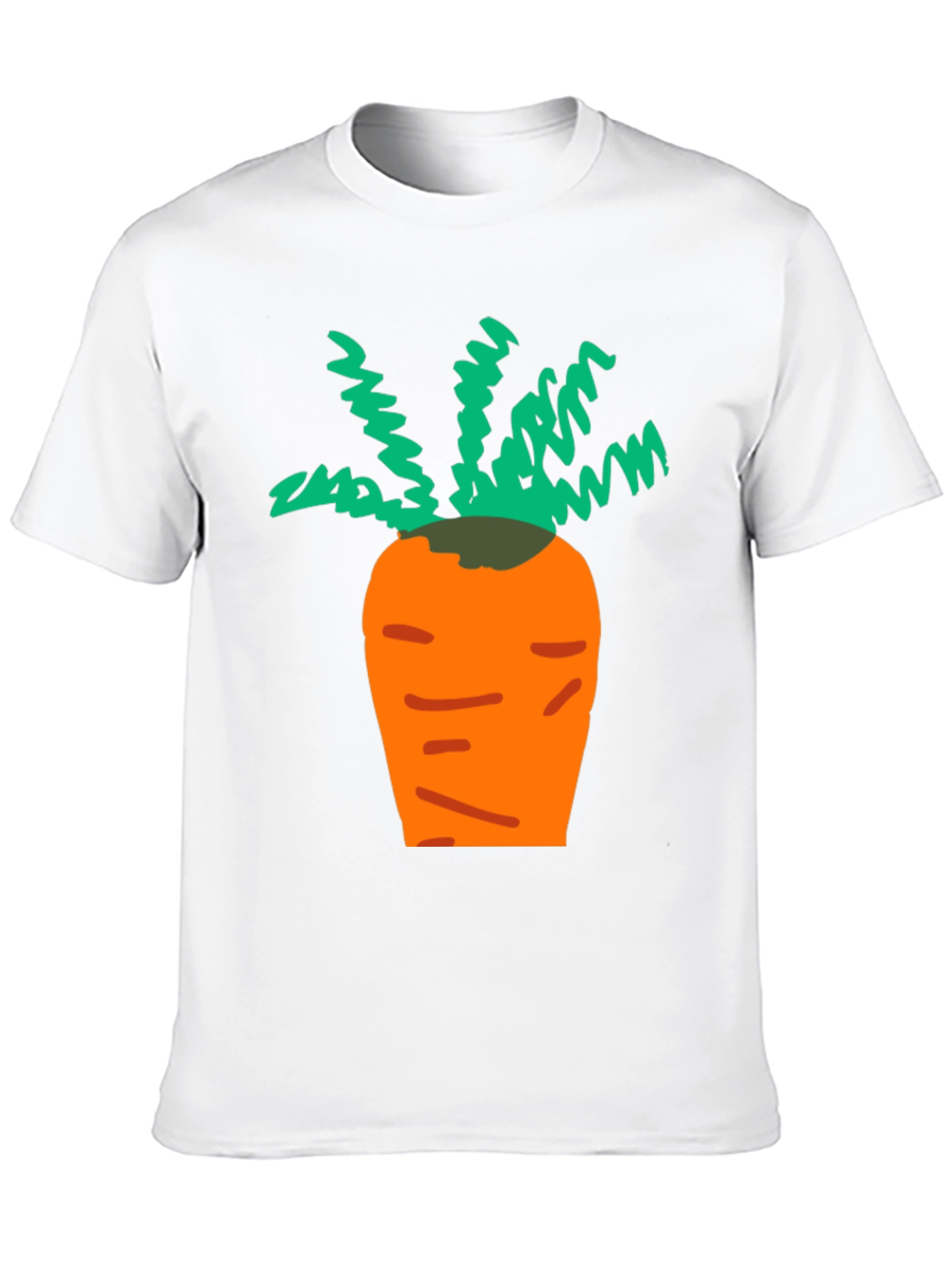 Cartoon Carrot Black T-Shirt