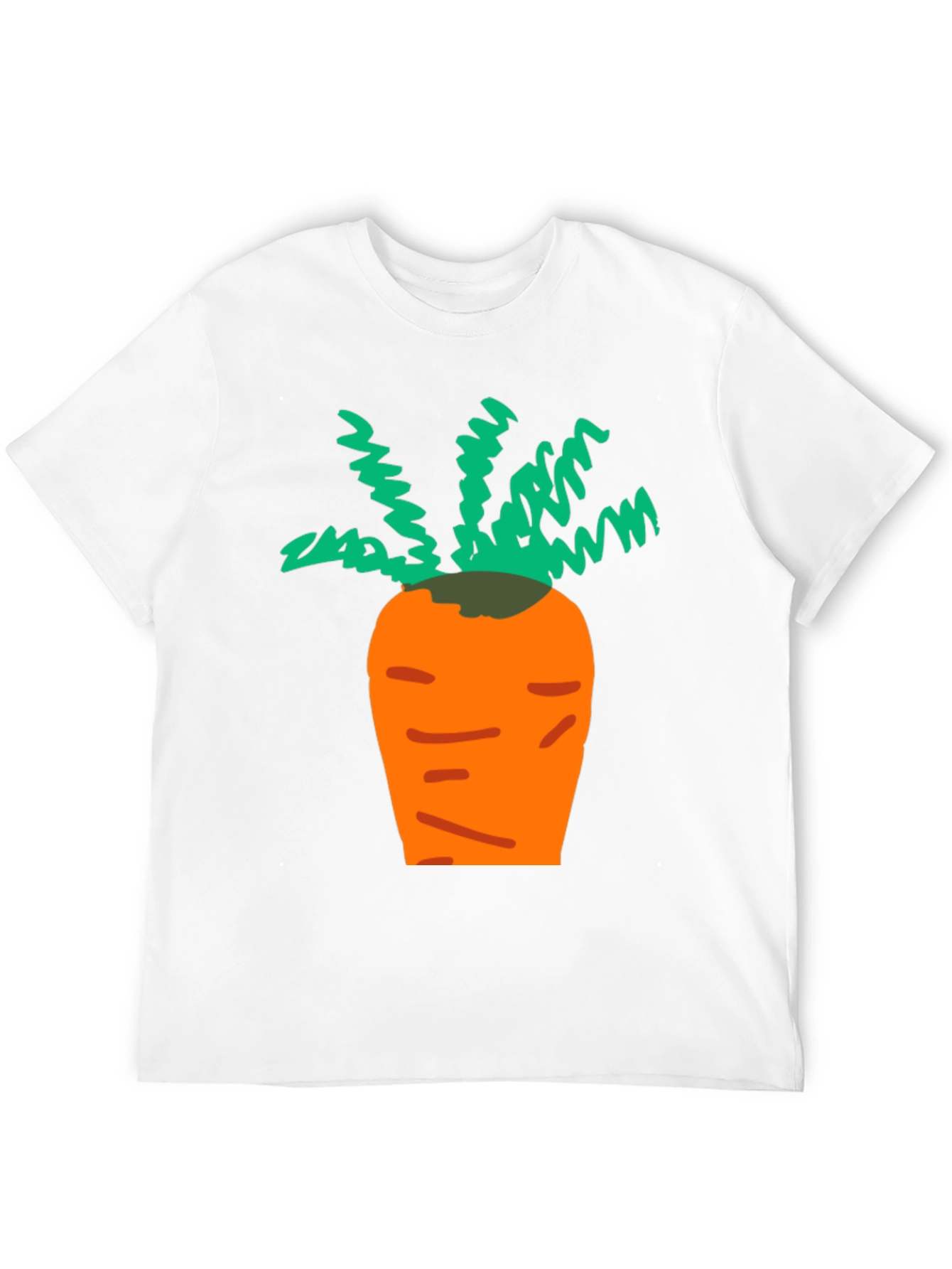 Cartoon Carrot Black T-Shirt
