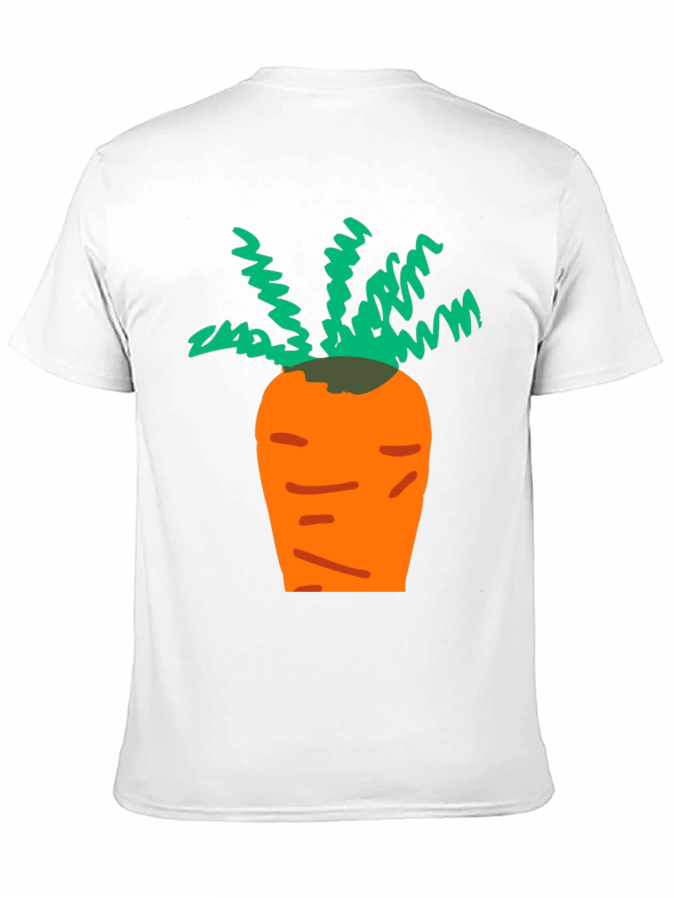 Cartoon Carrot Black T-Shirt