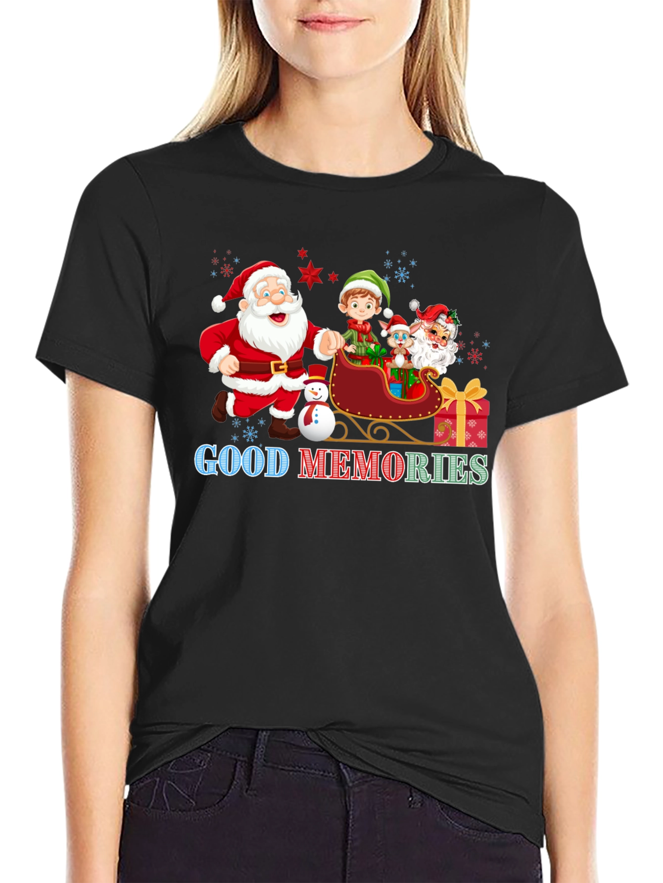 Festive Santa & Friends Good Memories T-Shirt
