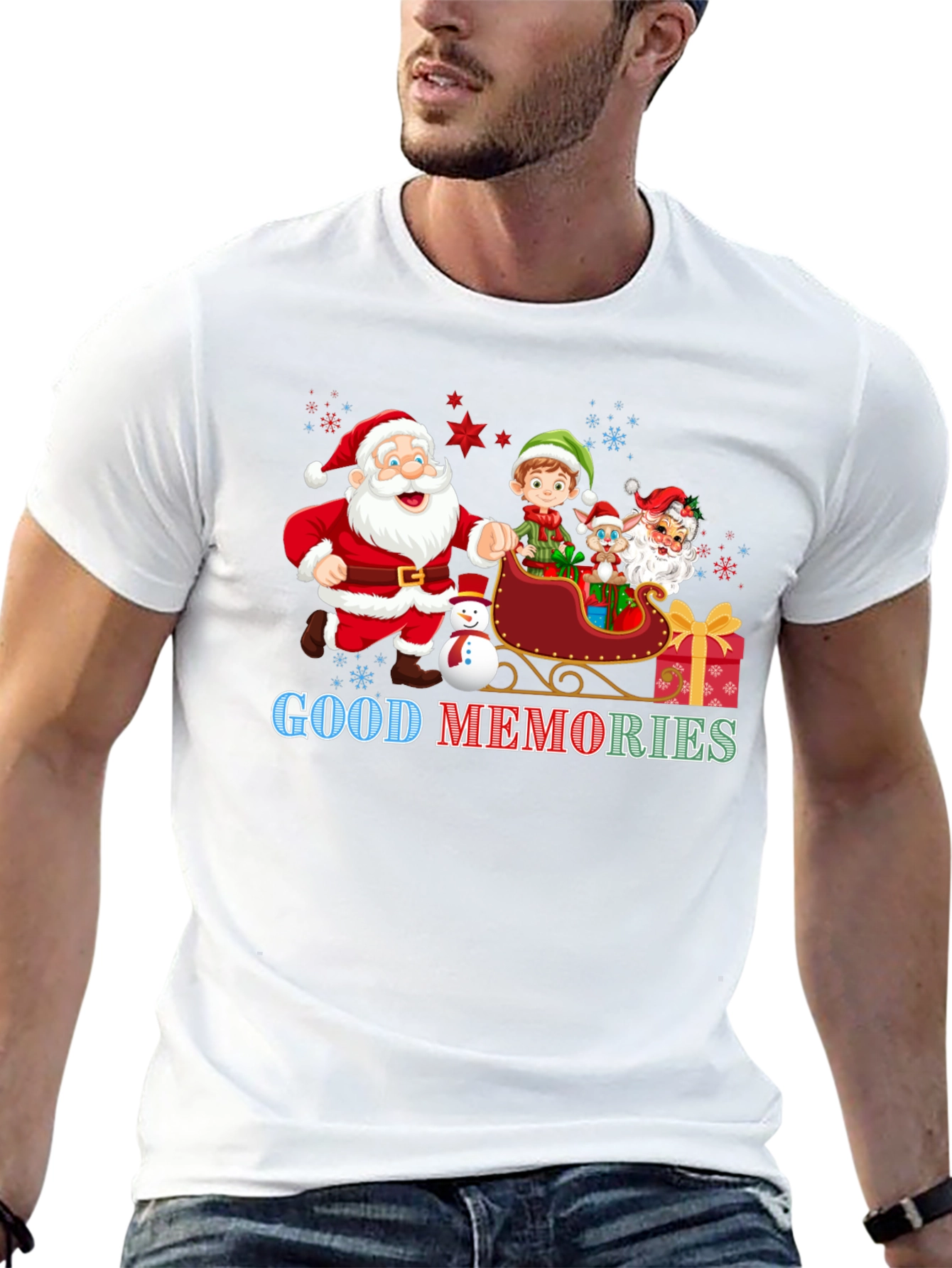 Festive Santa & Friends Good Memories T-Shirt
