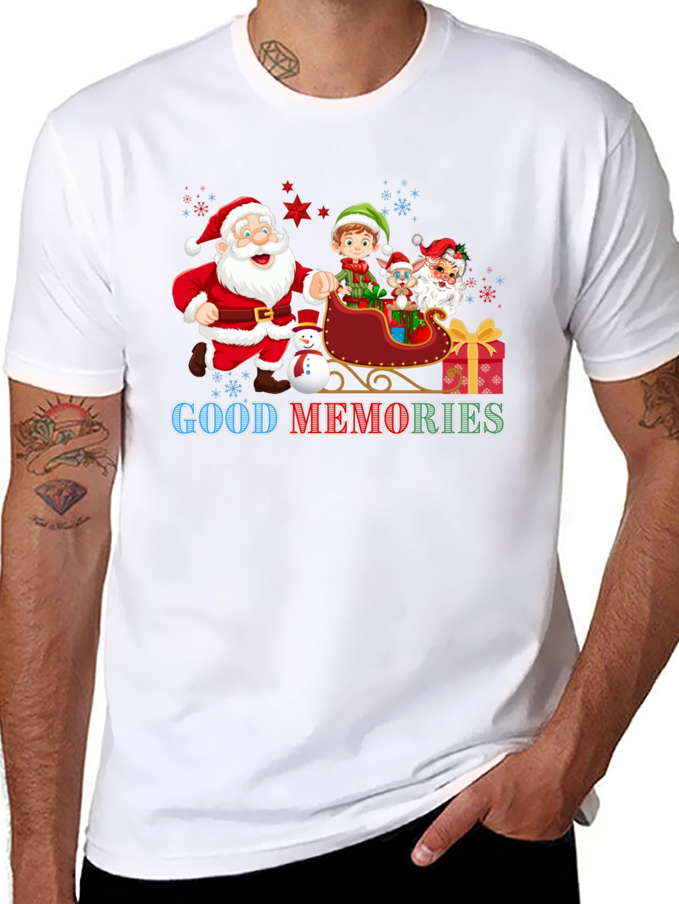 Festive Santa & Friends Good Memories T-Shirt