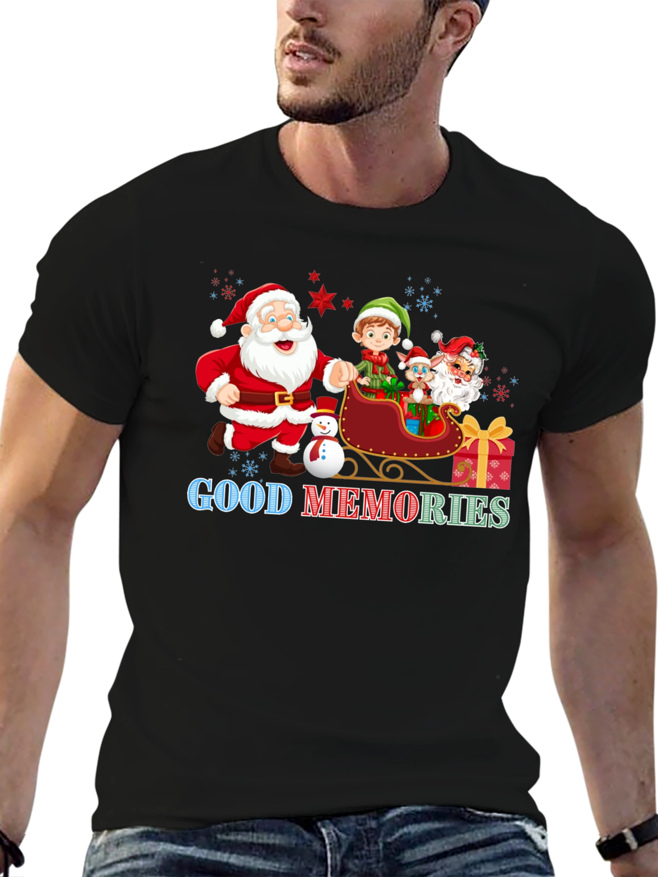 Festive Santa & Friends Good Memories T-Shirt