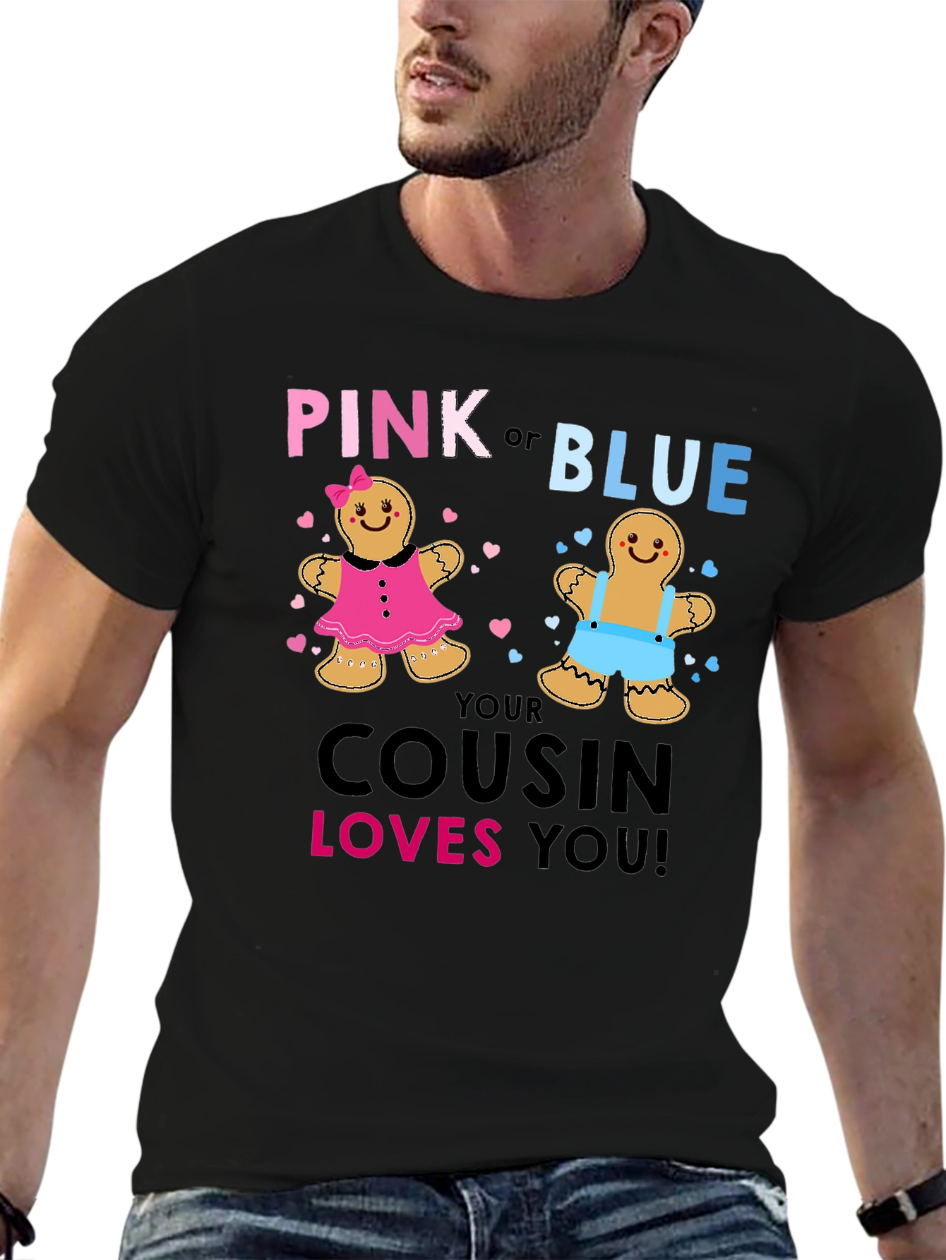 Pink or Blue Cousin Loves You T-Shirt