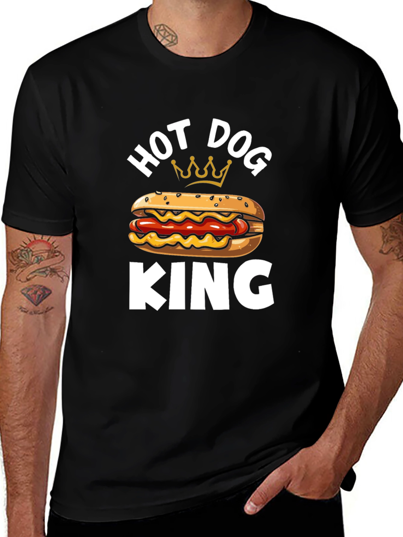 Hot Dog King T-Shirt - Funny Foodie Tee