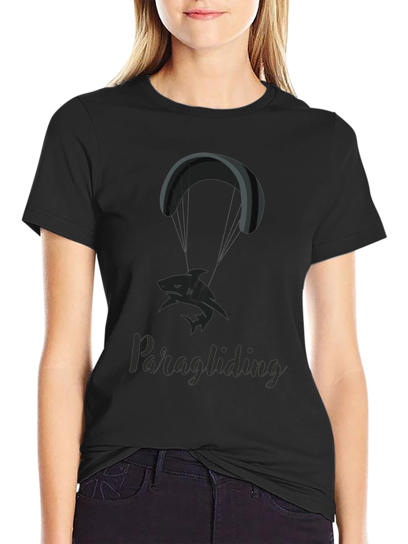 Paragliding Shark Graphic T-Shirt | Unisex